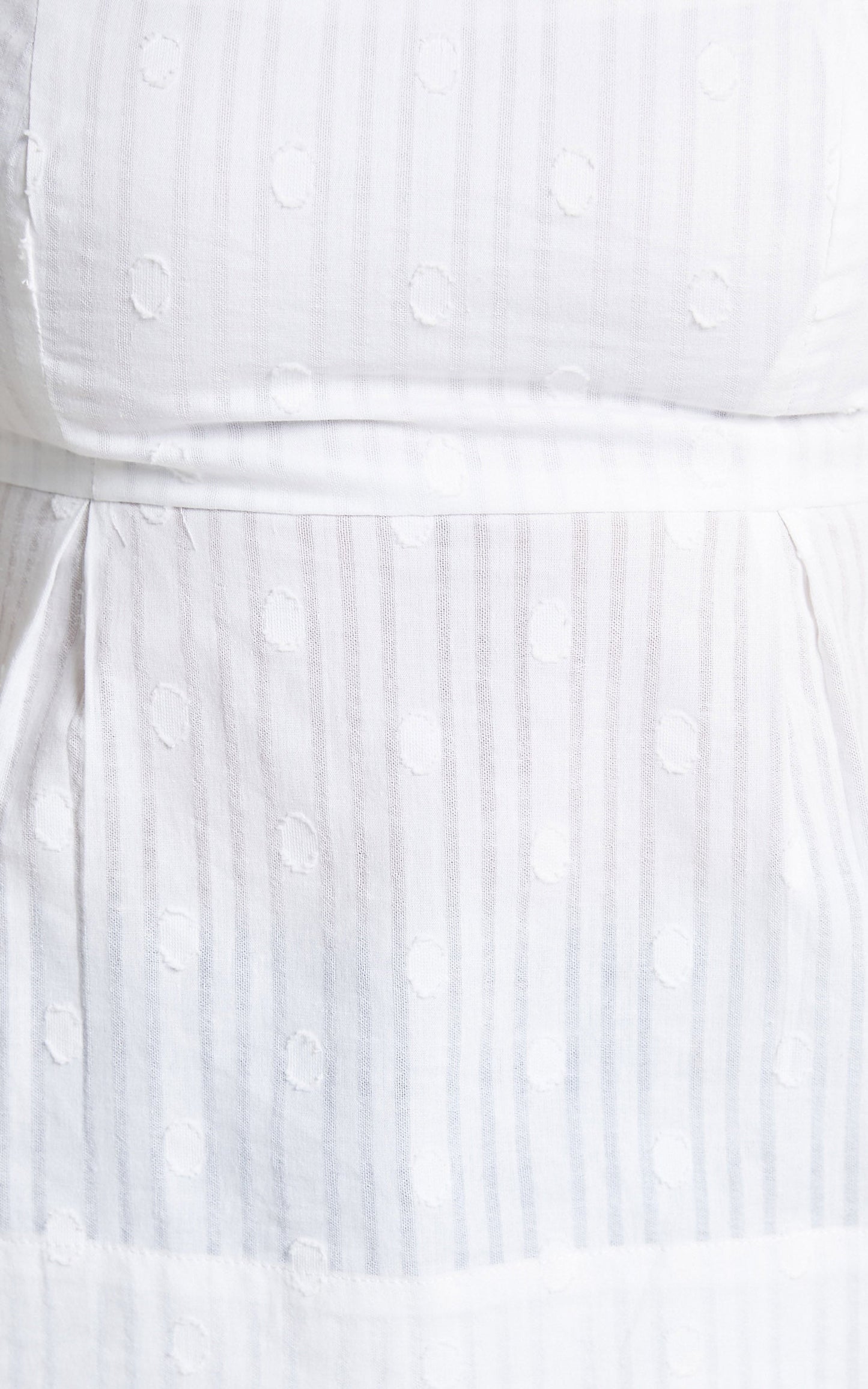 Clymene Baby Doll Lace Up Back Top in White