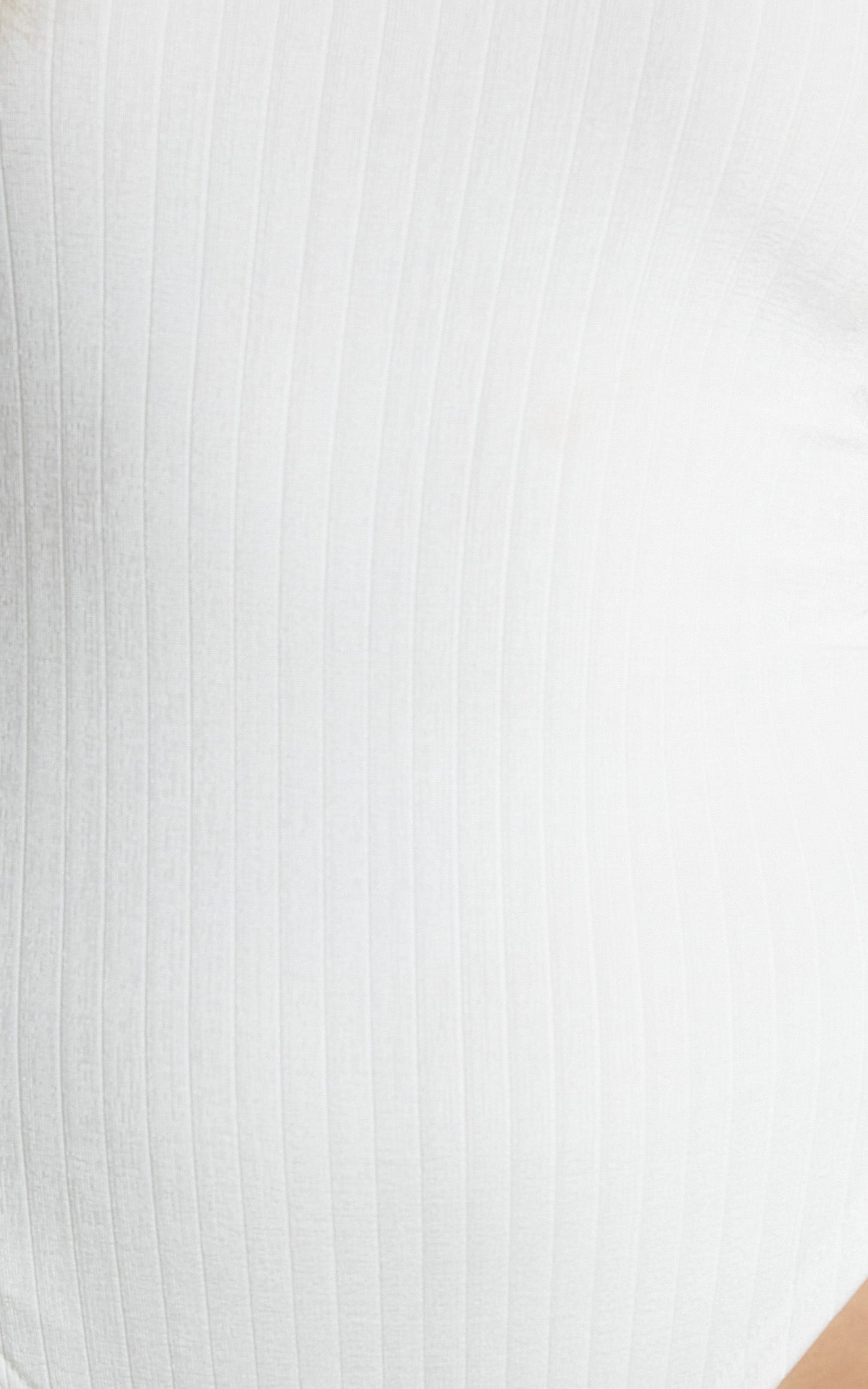 Constance Bodysuit - High Neck Ribbed Bodysuit in Off White