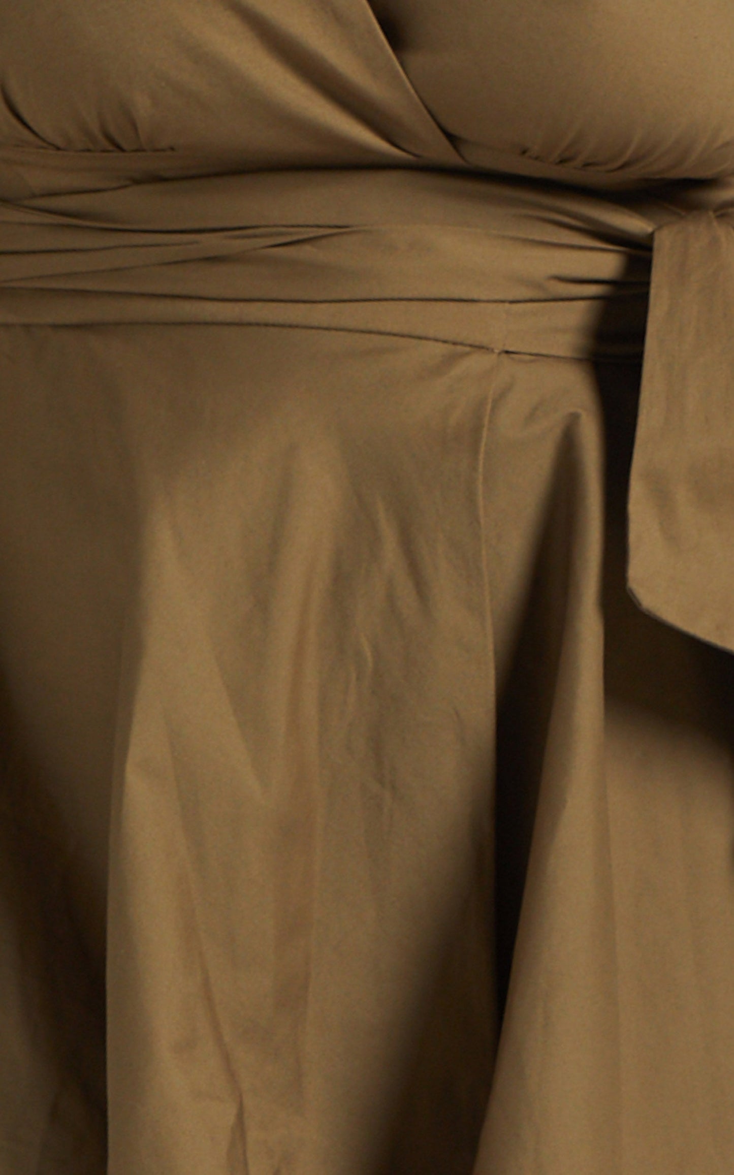 Zyla Mini Dress - Puff Sleeve Wrap Dress in Olive