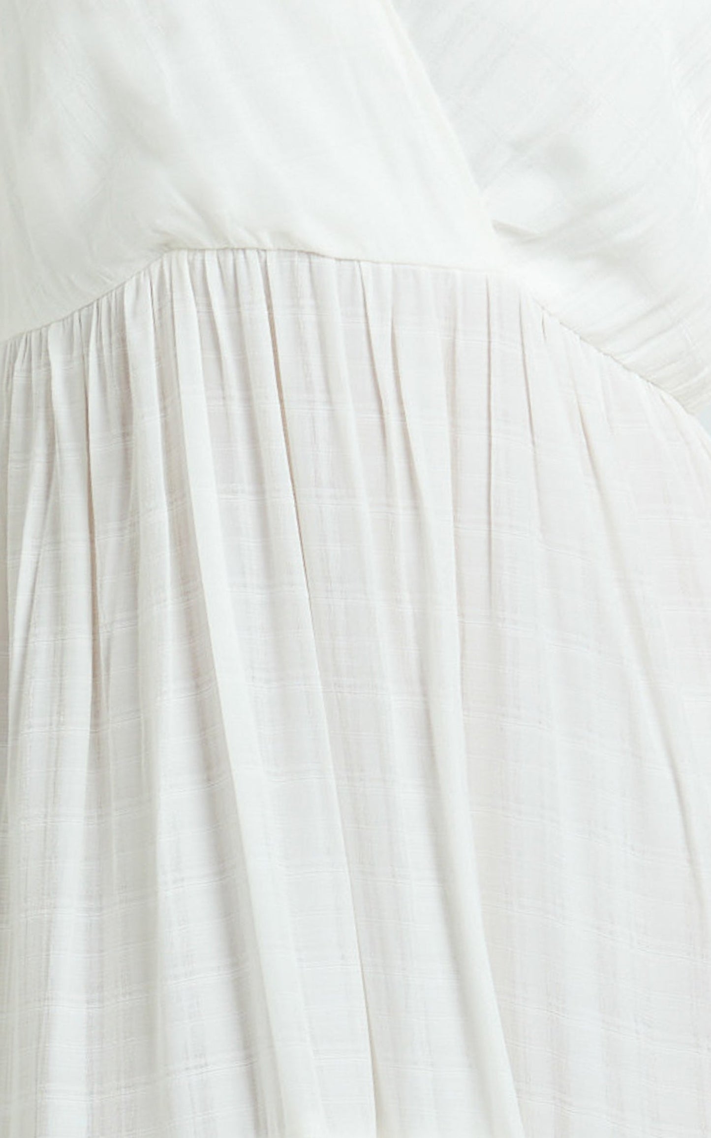 Cryzel Midi Dress - Flutter Sleeve Tiered Dress in White