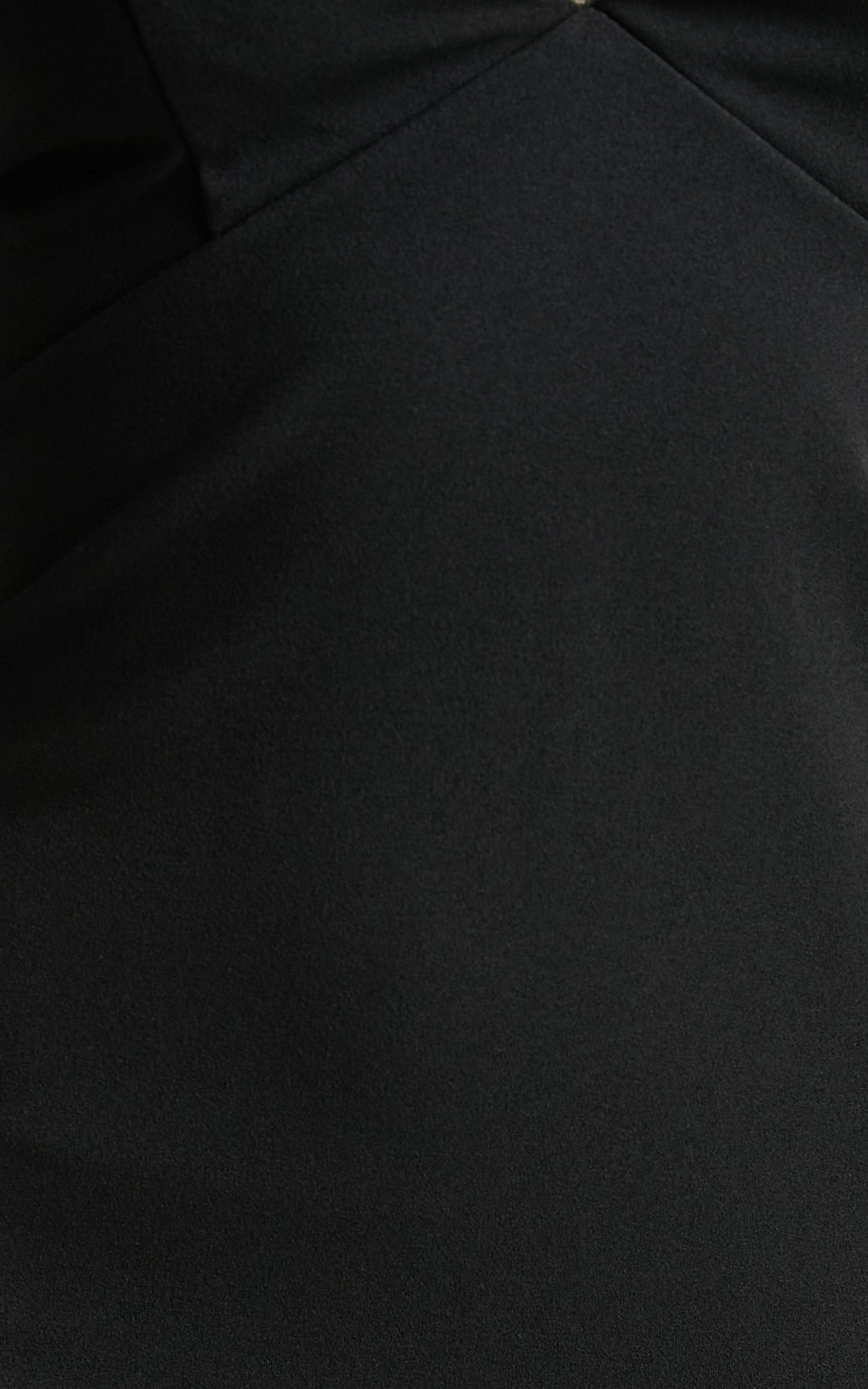 Charity Midi Dress - Diamante Strap Detail Plunge Dress in Black