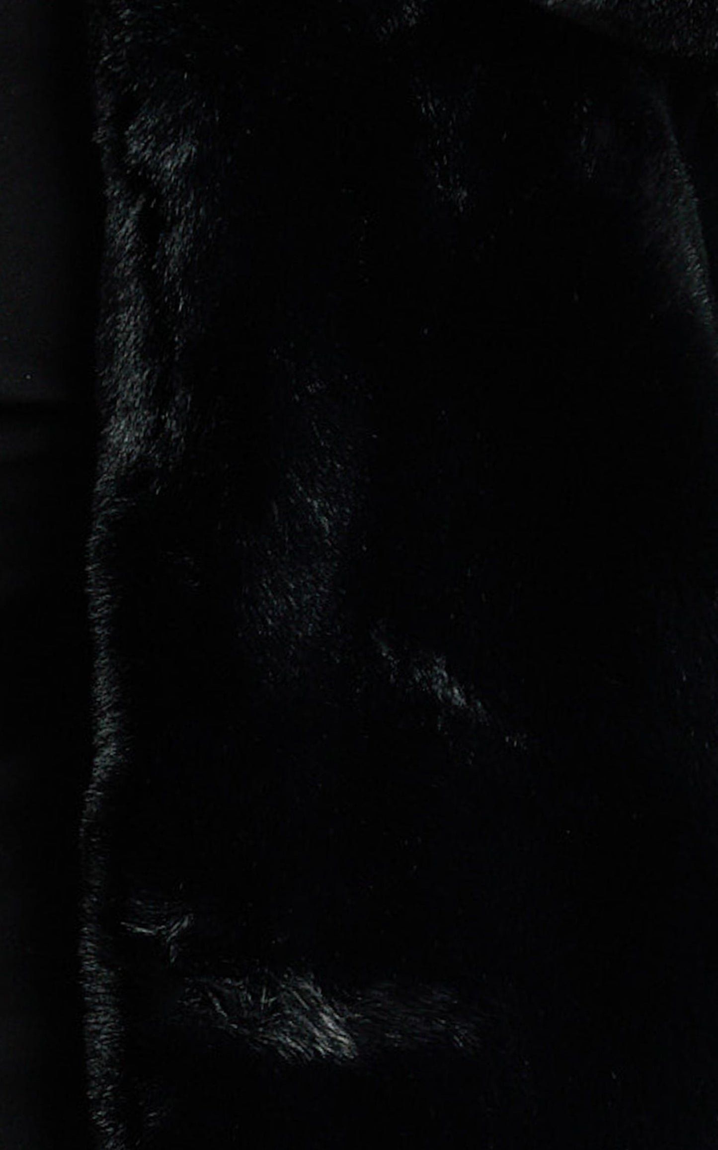 Dana Coat - Longline Faux Fur Coat in Black