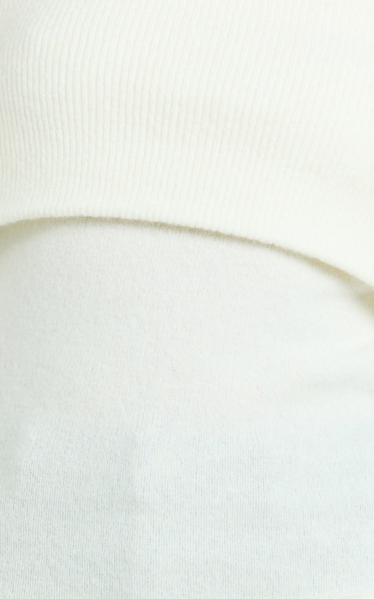 Darcie Top - Off Shoulder Long Sleeve Knitted Top in Cream