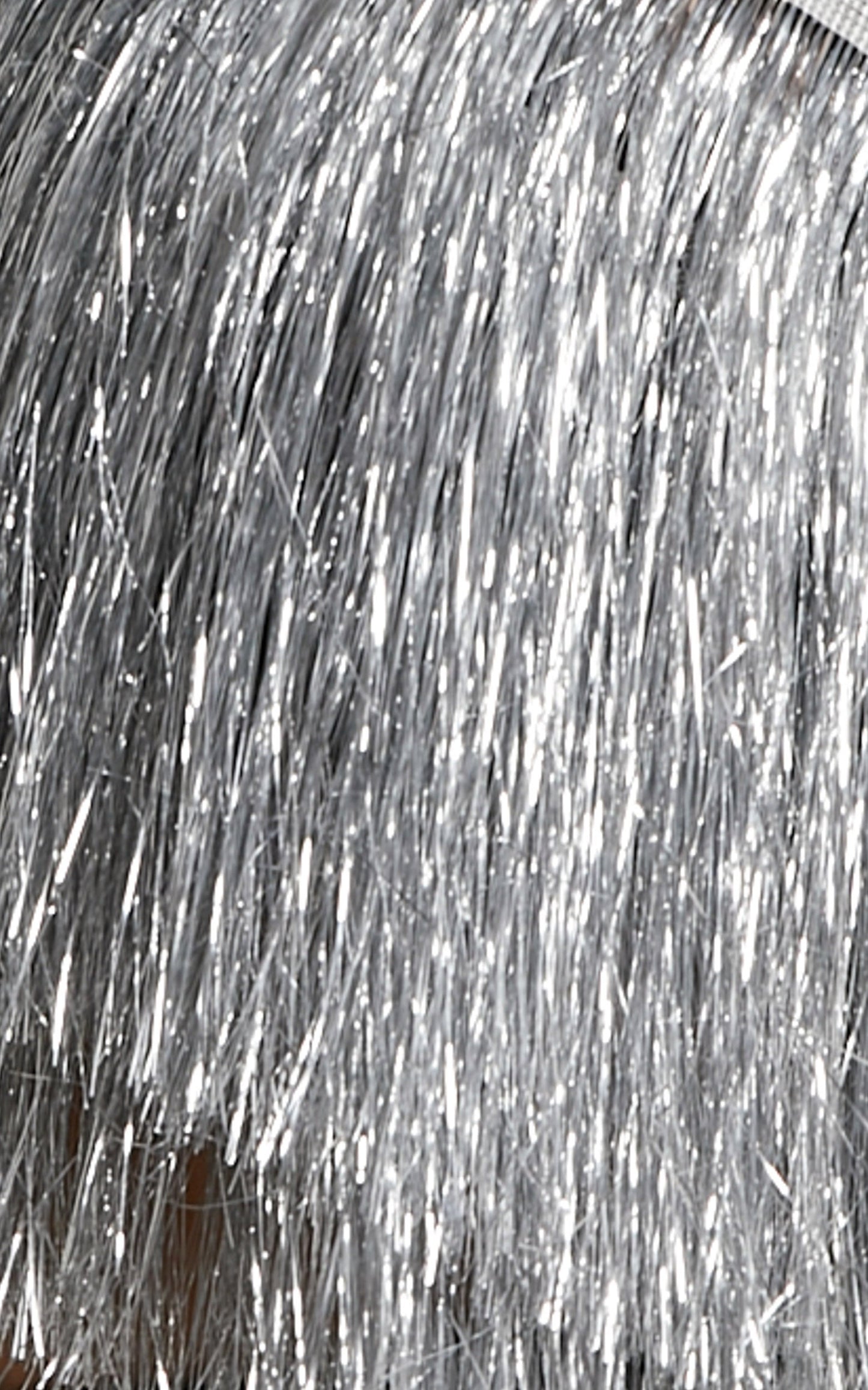 Dina Top - Strapless Fringe Tier Crop Top in Silver
