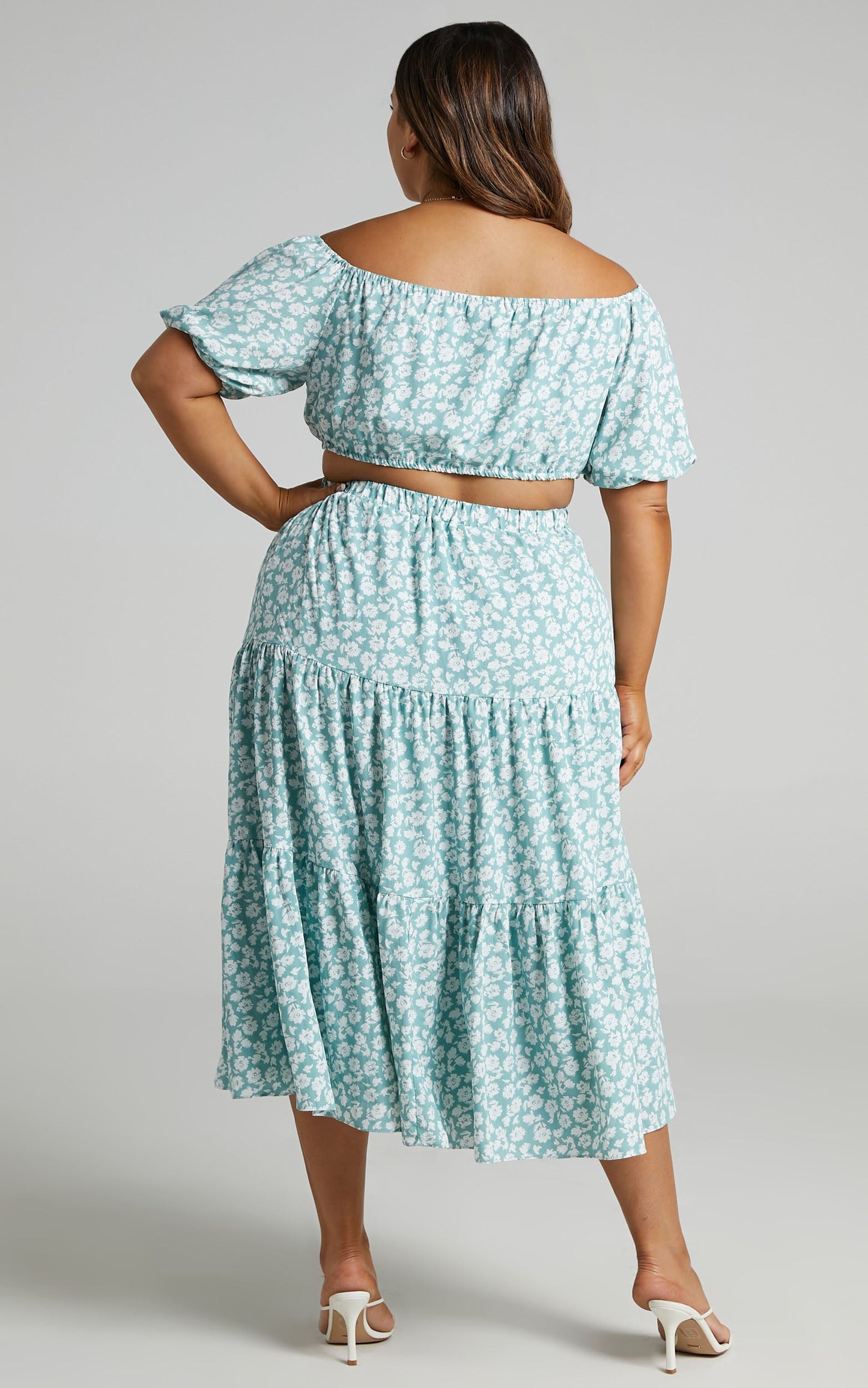 Distant Memory Two Piece Set in Sage Floral