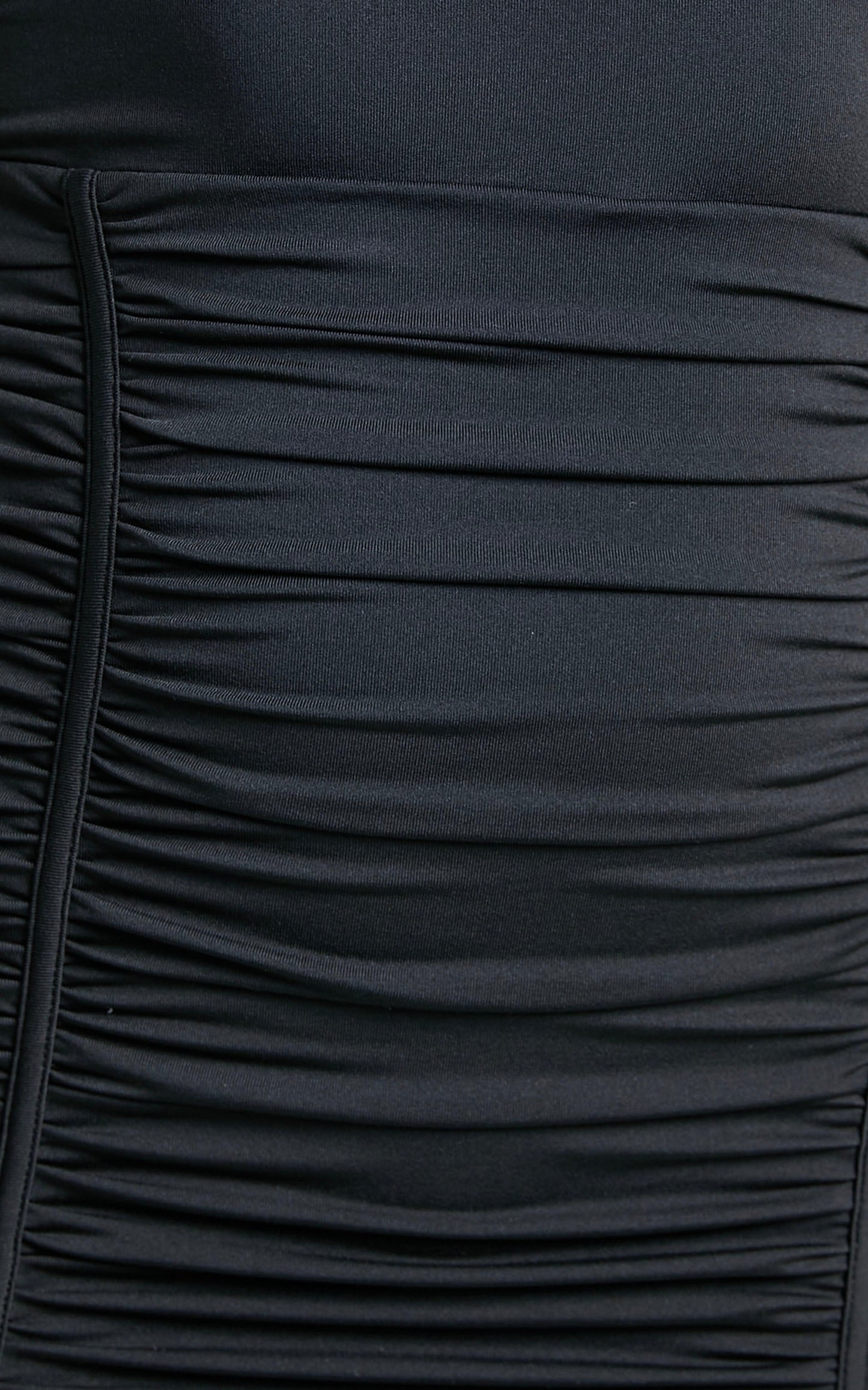 Divone Mini Dress - Lace Tie Back Ruched Bodycon Dress in Black