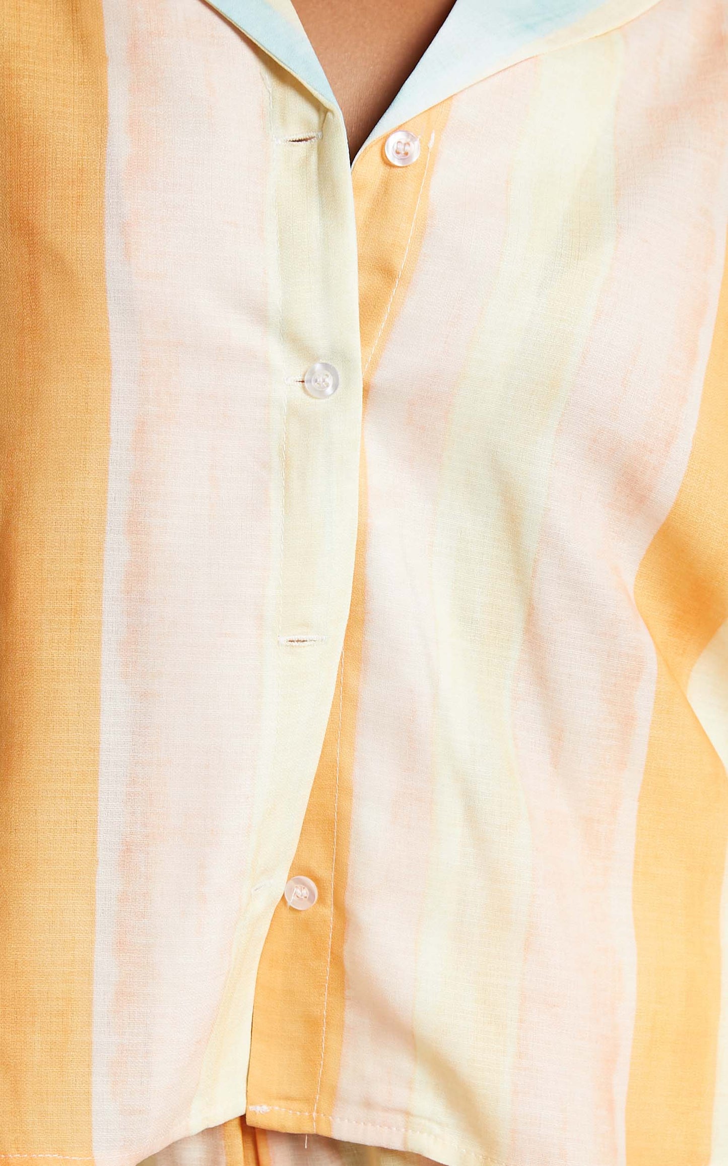 Ehliza Two Piece Set - Button Shirt and Shorts Set in Multi