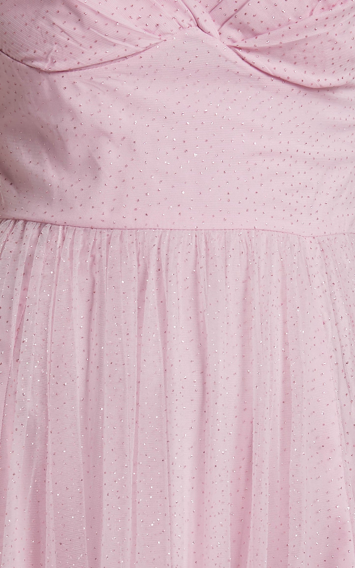 Ellica Maxi Dress - Sweetheart Ruched Bodice Tulle Dress in Pink