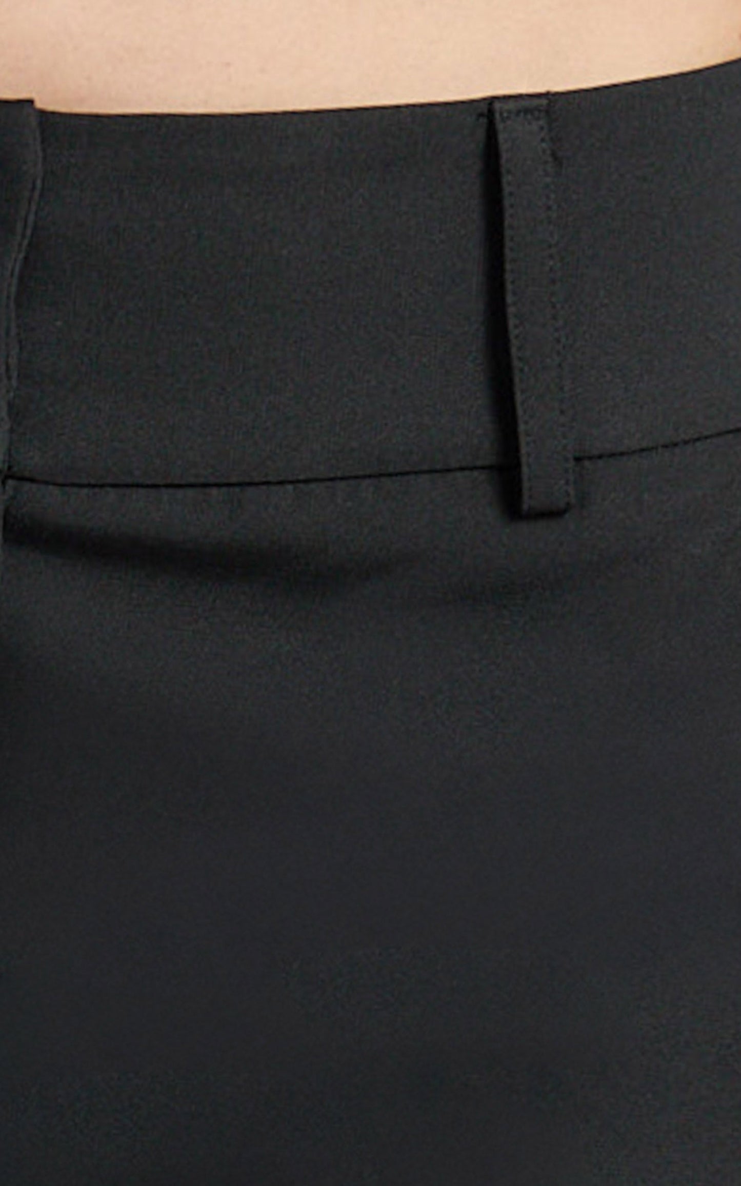 Elliot Pants - Mid Rise Pinstripe Bootleg Pants in Black