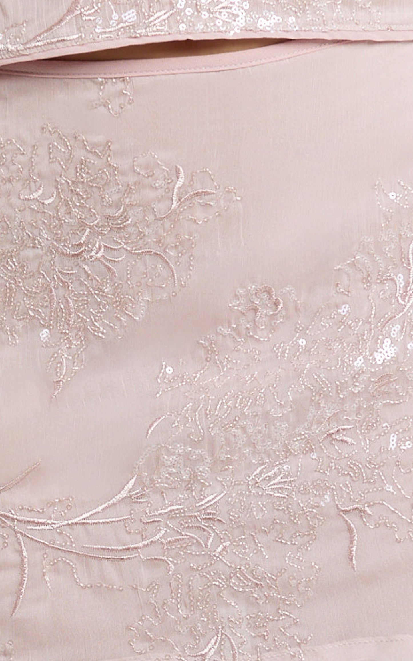Elysia Mini Skirt - Sequin Low Waist Skirt in Pale Pink