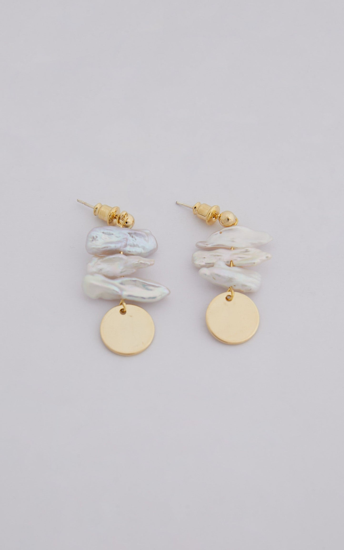 Enalene Pearl Earrings in Pearl