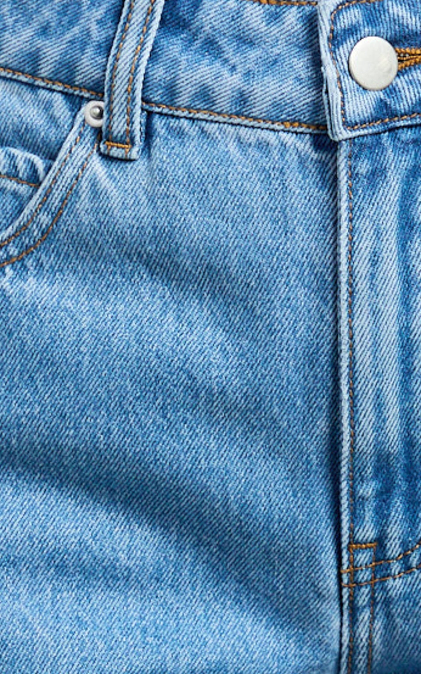 Erin Shorts - High Rise Denim Shorts in Mid Blue Wash