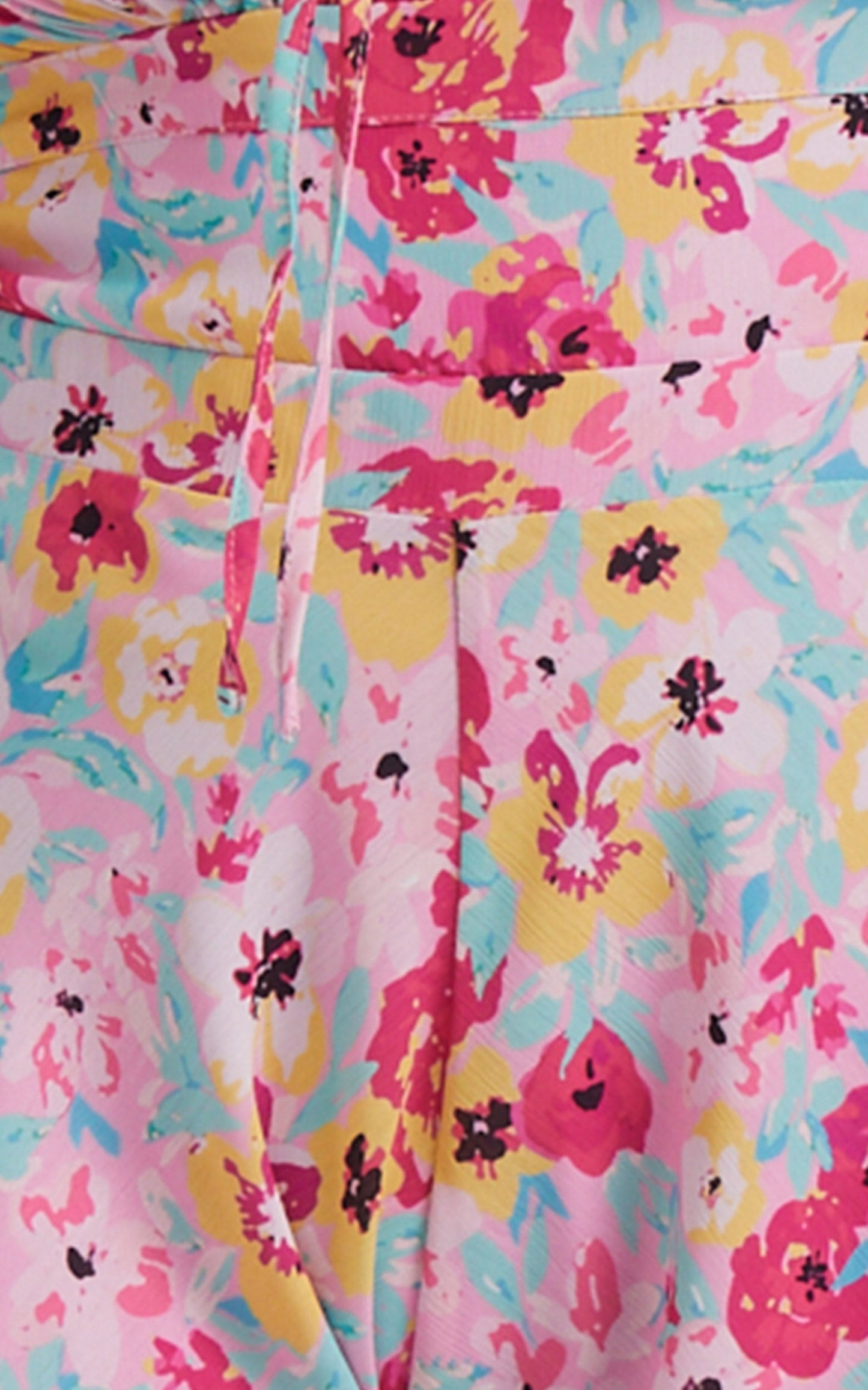 Frederica Playsuit - Strappy Back Playsuit in Pink Panther