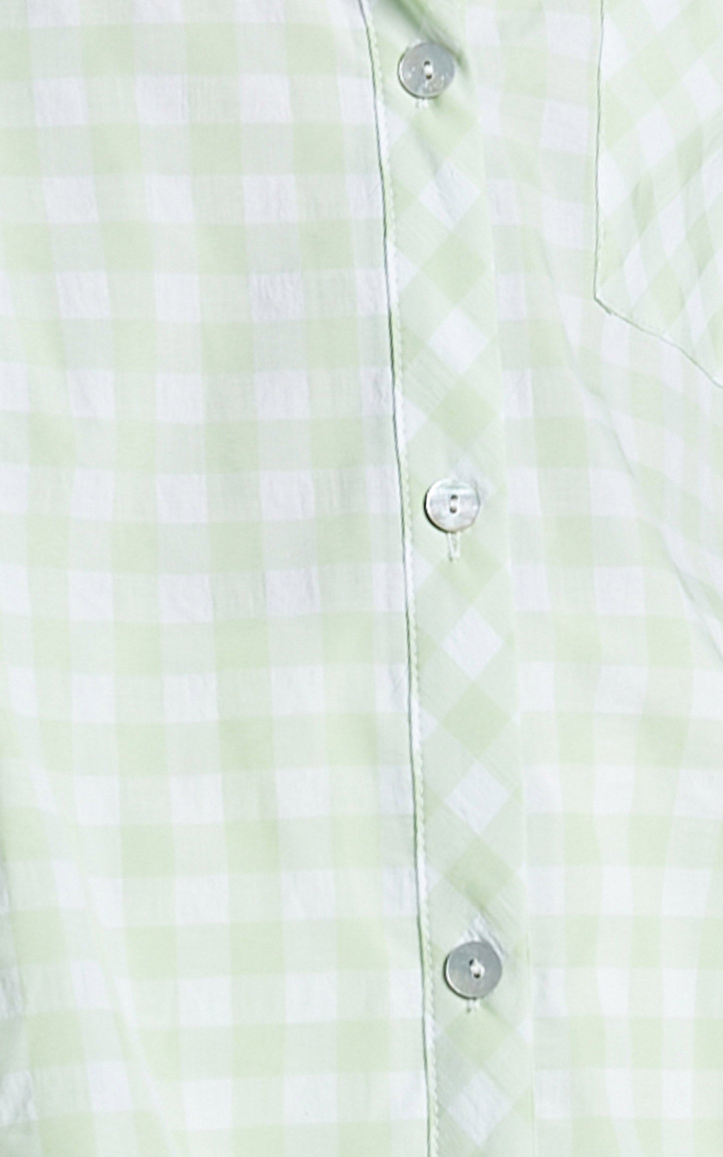 Madelyn Shirt - Relaxed Longline Shirt in Mint Gingham