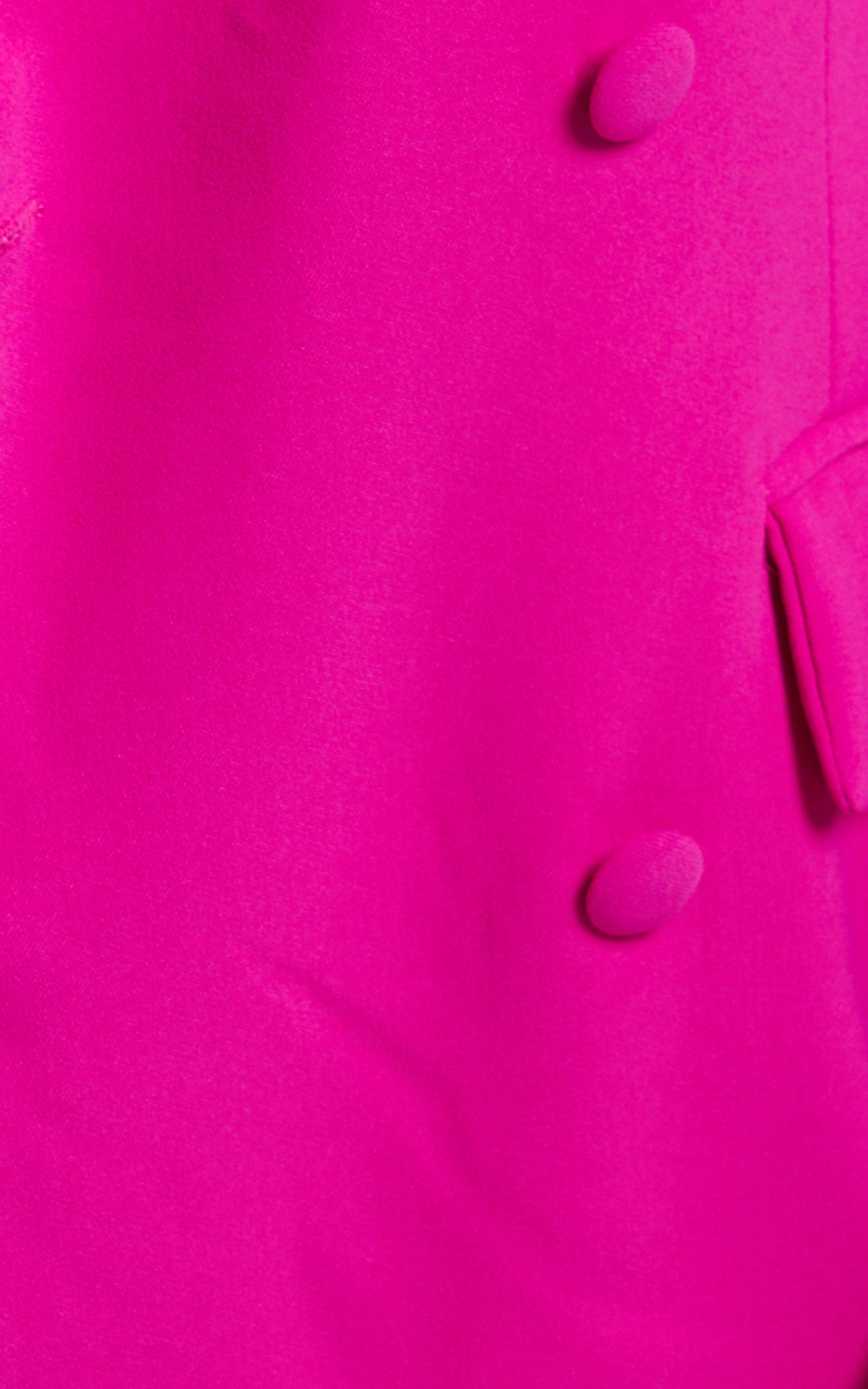 Quick To Win Blazer - Double Breasted Blazer in Hot Pink