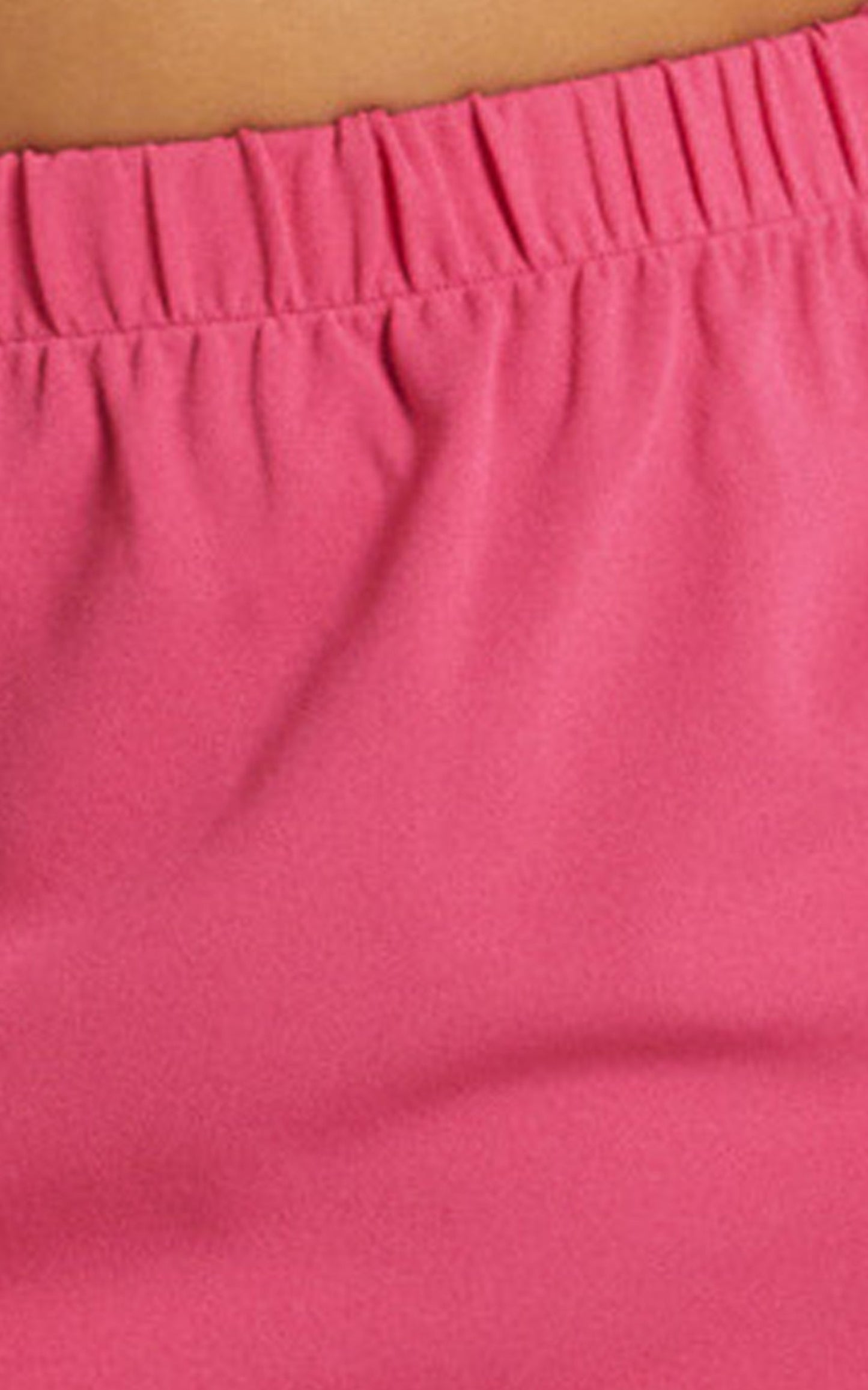 Lerah Midi Skirt - Elastic Waist Skirt in Hot Pink