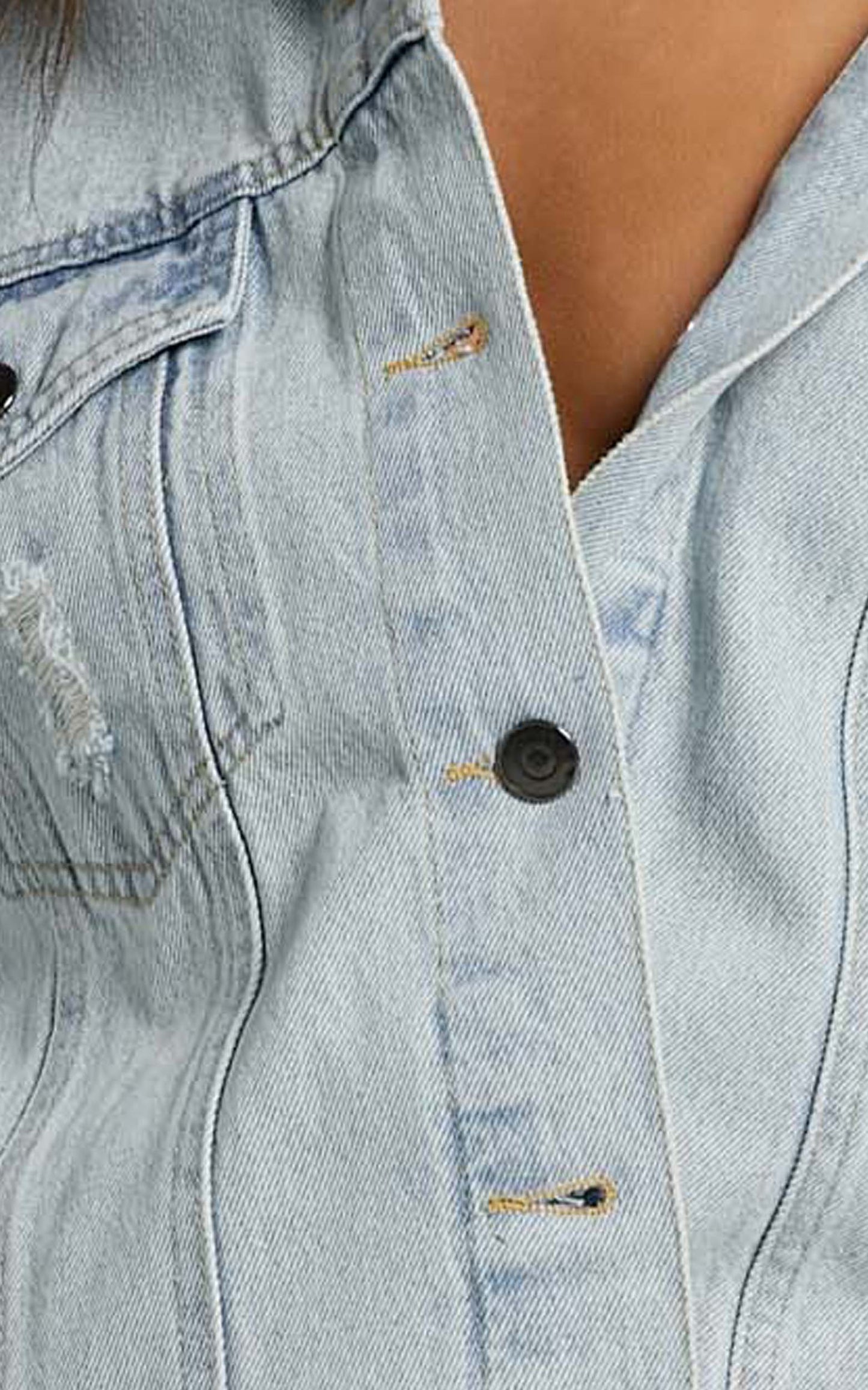 Peta Slouchy Denim Jacket in LIGHT WASH