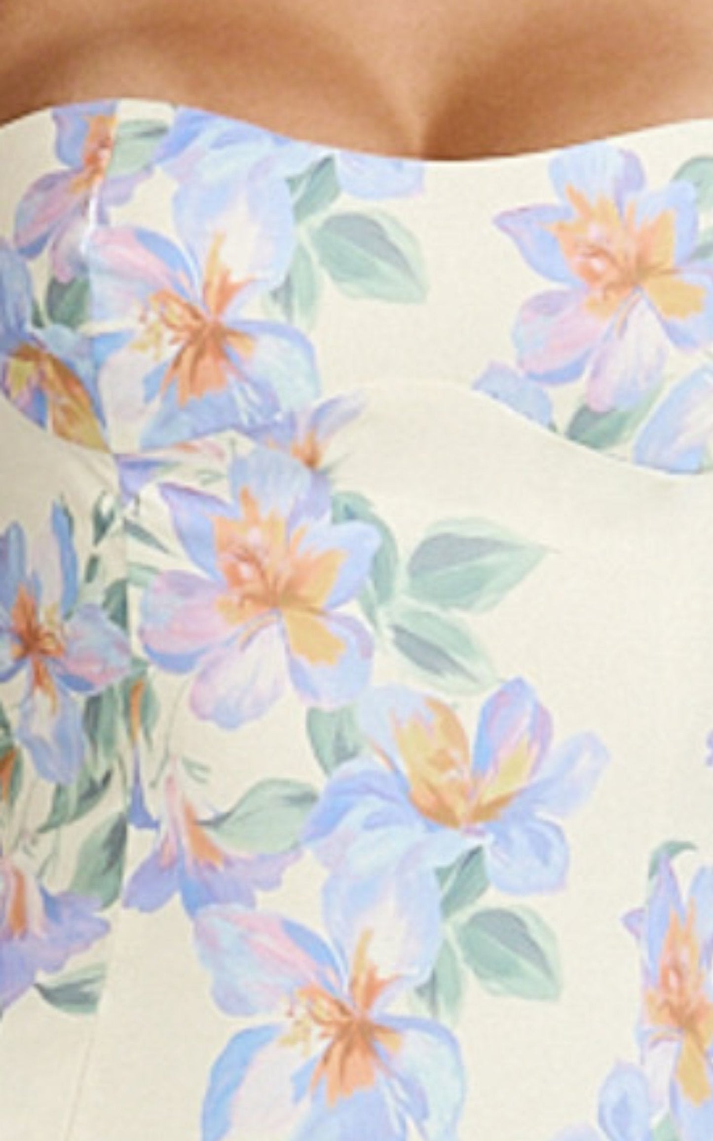 Astra Midi Dress - Halter Neck Drop Waist Dress in Astra Posey Floral Print
