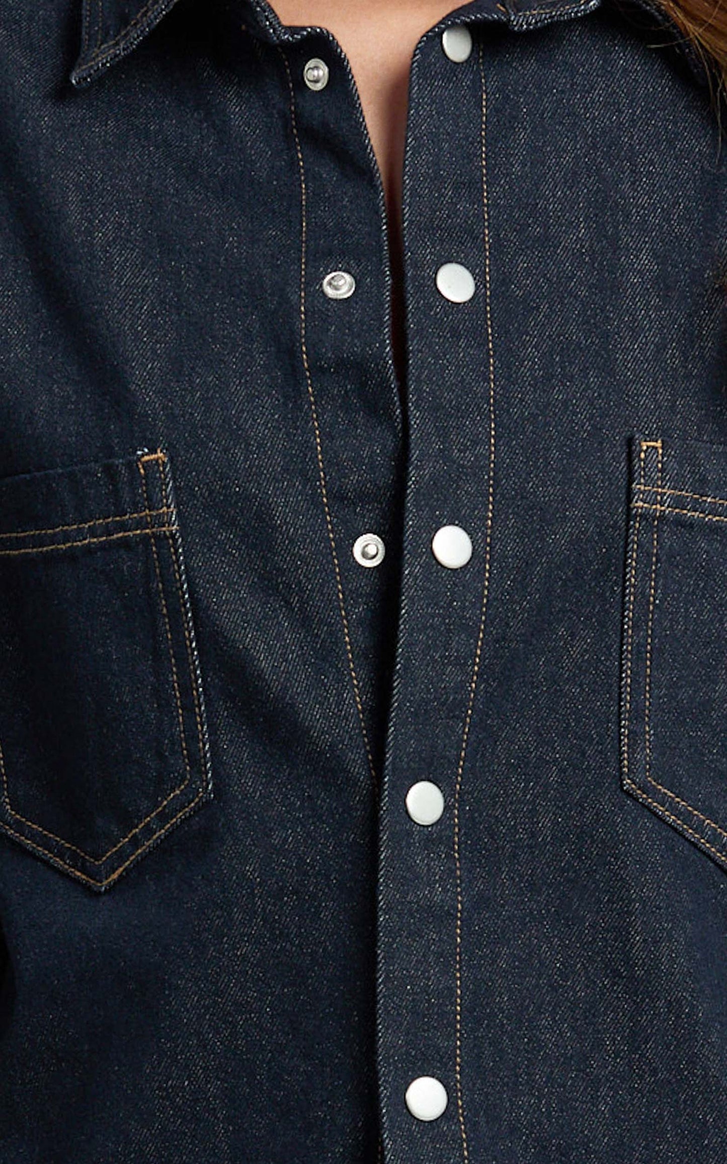 Faharra Shirt - Recycled Cotton Denim Shirt in Raw