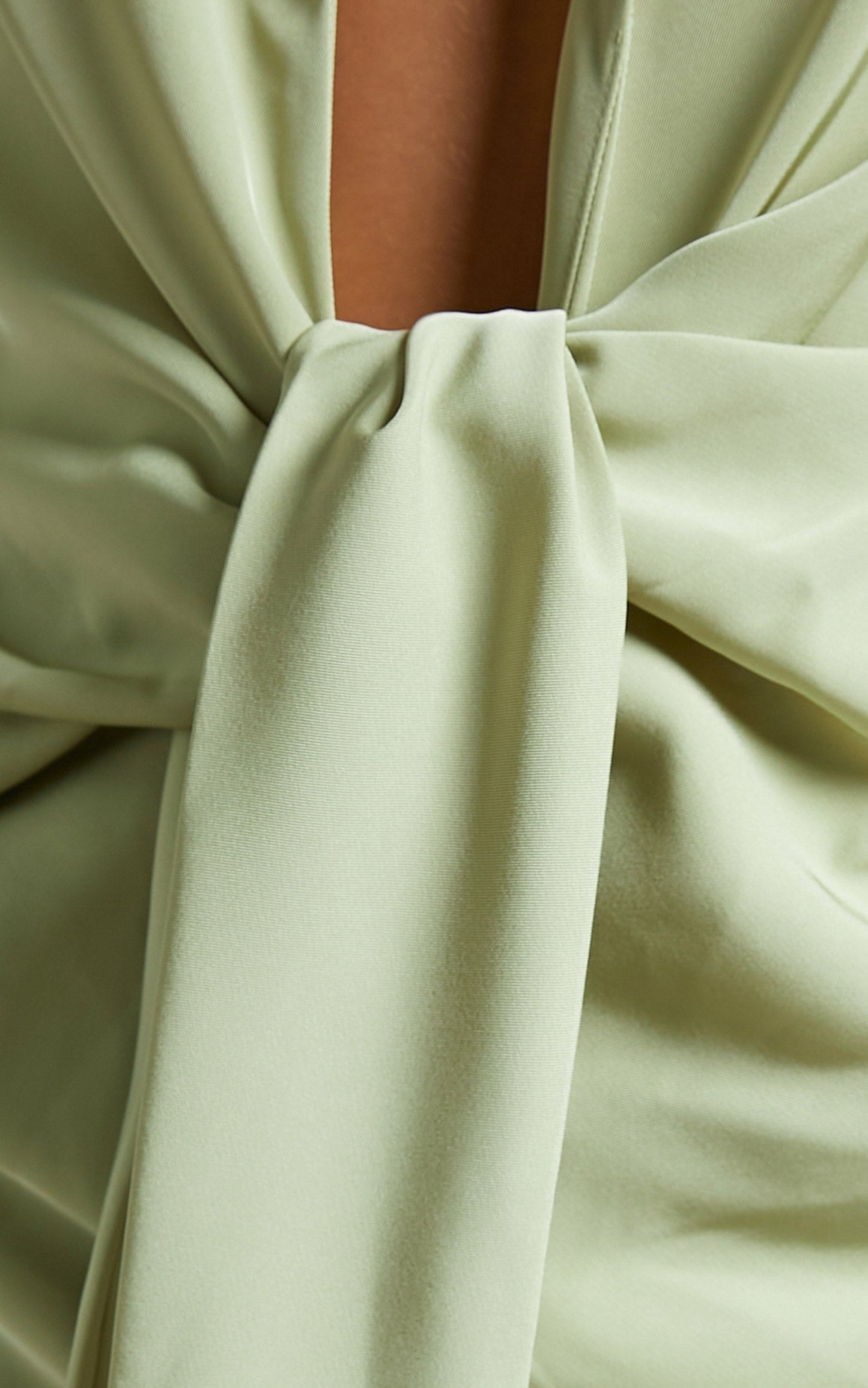 Francine Mini Dress - Lapel Shirt Dress in Green