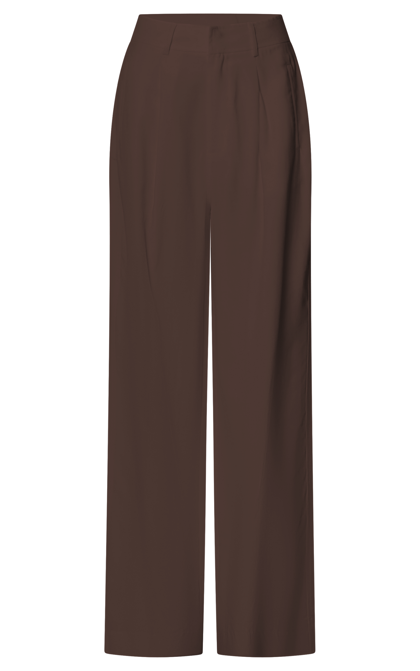 Augustus Pants - High Waisted Wide Leg Tailored Pants in Dark Oak