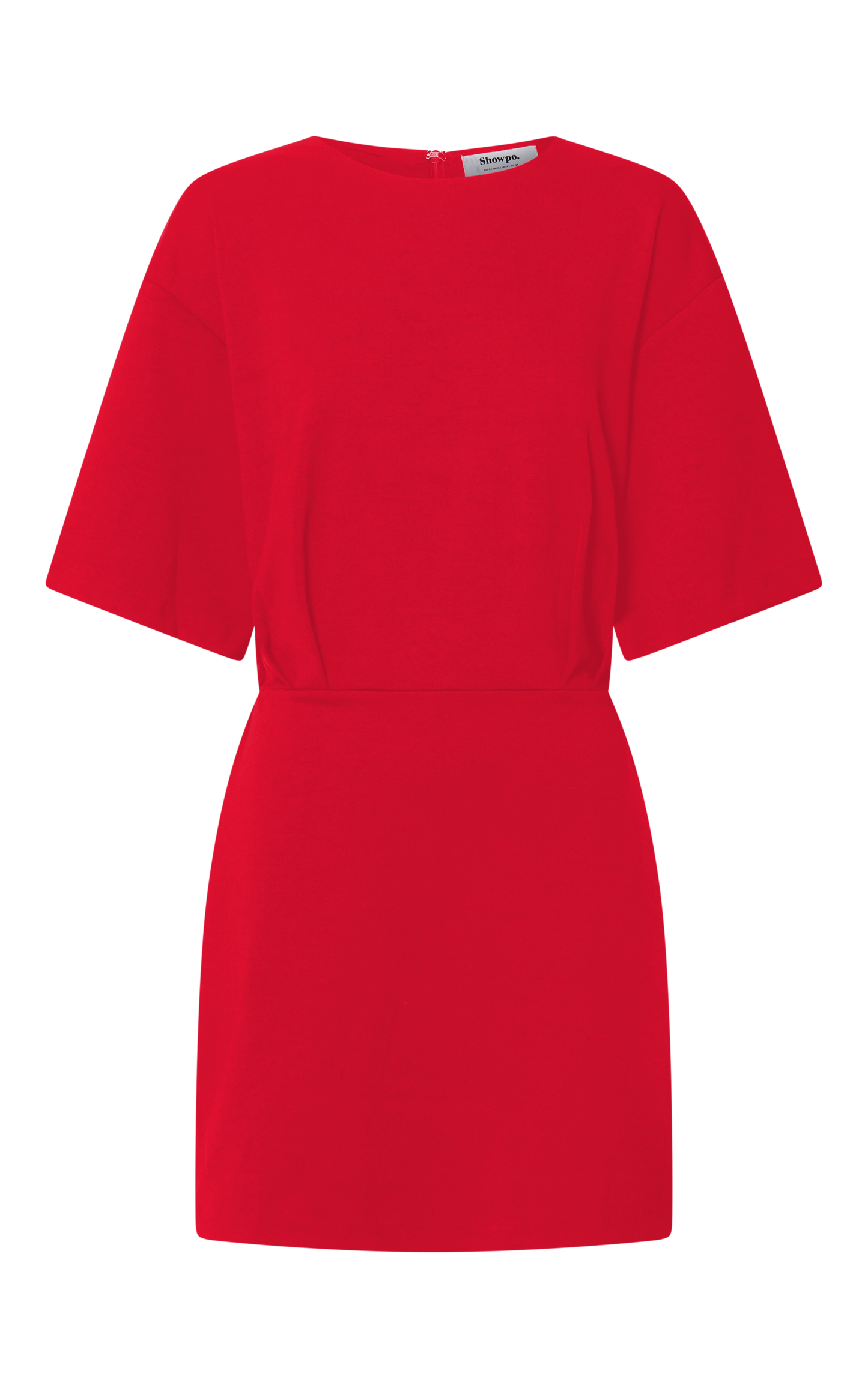 Karyna Mini Dress - Short Sleeve Boxy T-shirt Dress in Red