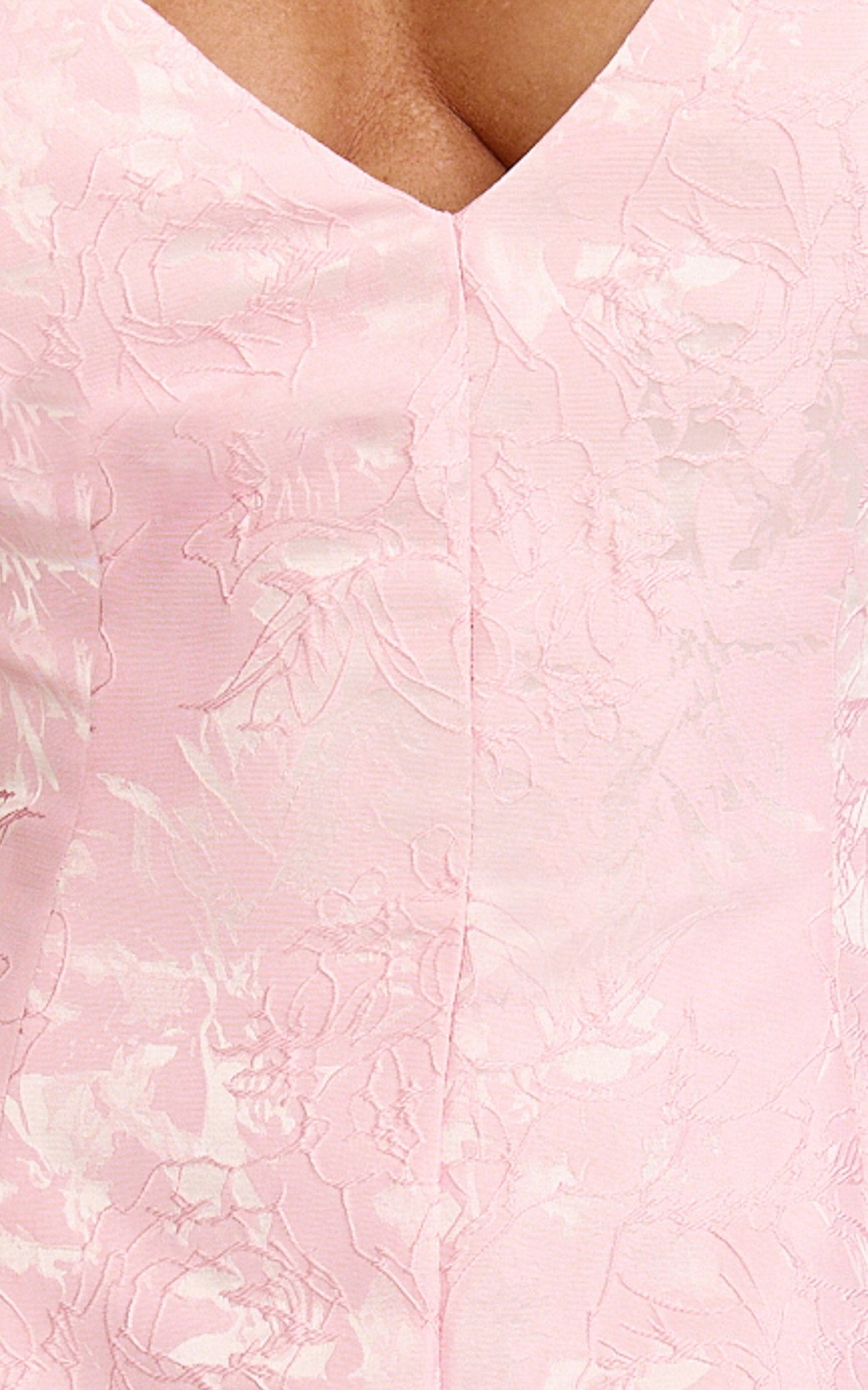 Gianni Mini Dress - Plunge A Line Low Back Dress in Pink