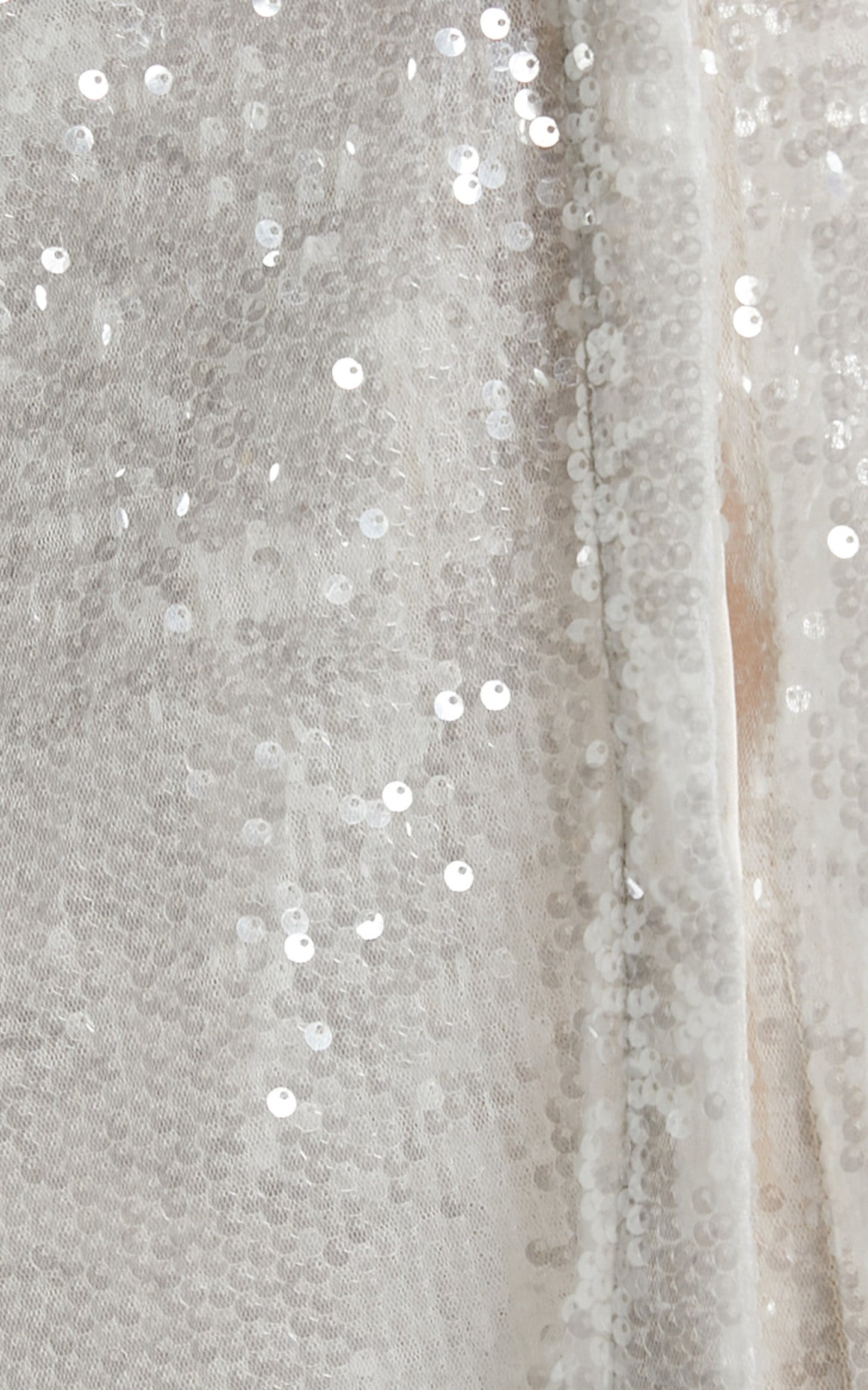 Gween Shirt - Sheer Sequin Shirt in White