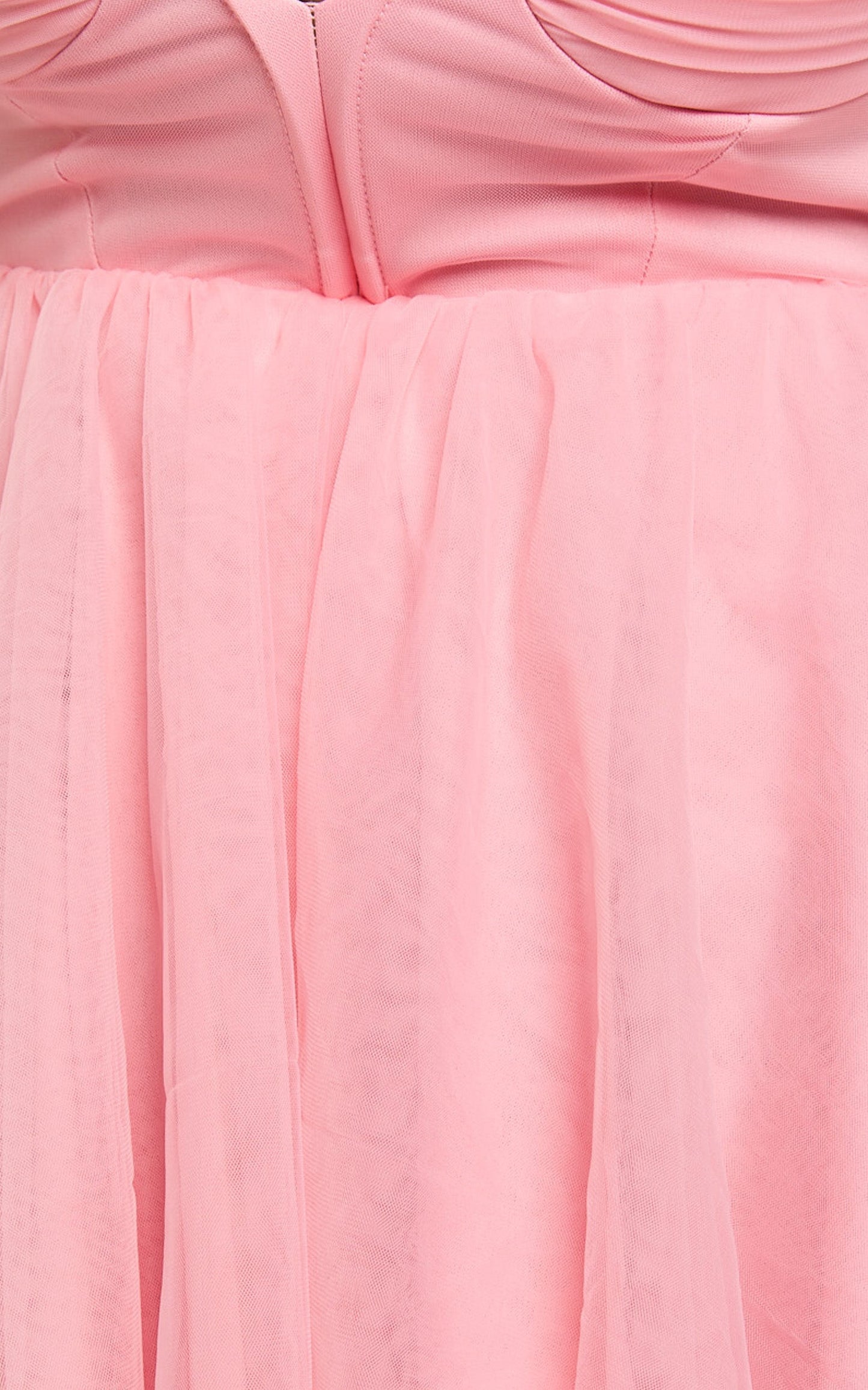 Gwen Mini Dress - Sweetheart Neck Cross Tie Back Shift Dress in Pink