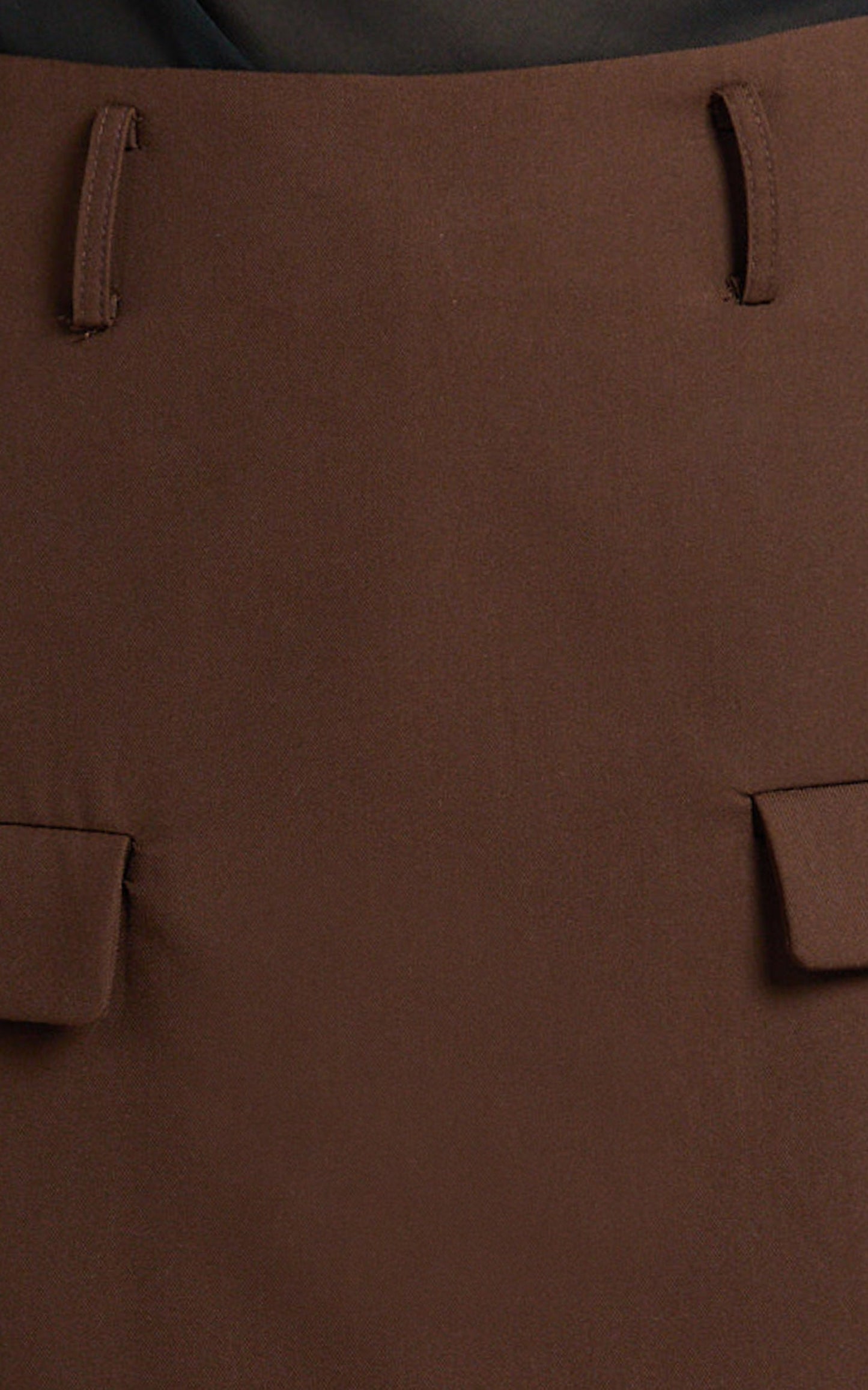 Haidy Skort - Mid Waisted Tailored Mini Skort in Chocolate