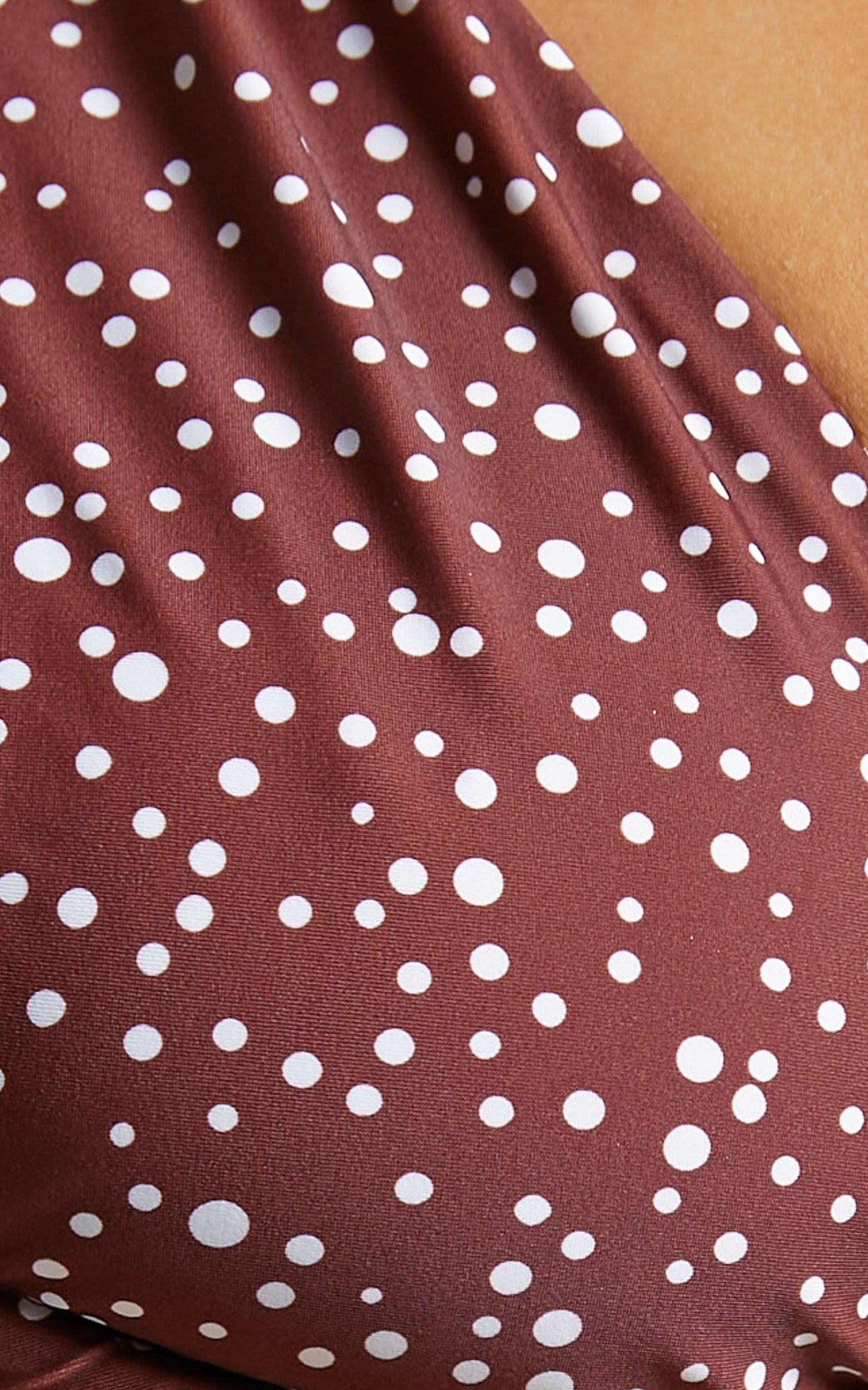 Hawea Recycled Nylon Multi Tie Bikini Top in Chocolate Spot
