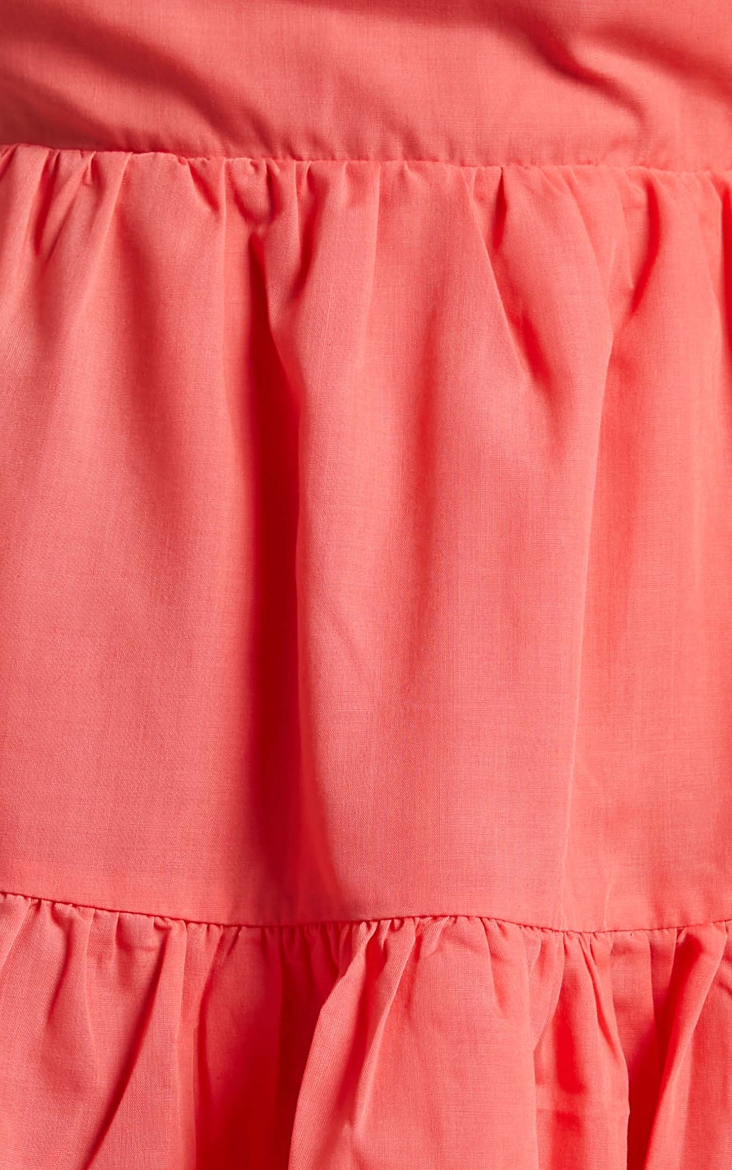 Hazel Mini Dress - Short Sleeve Tiered Tie Back Smock Dress in Watermelon