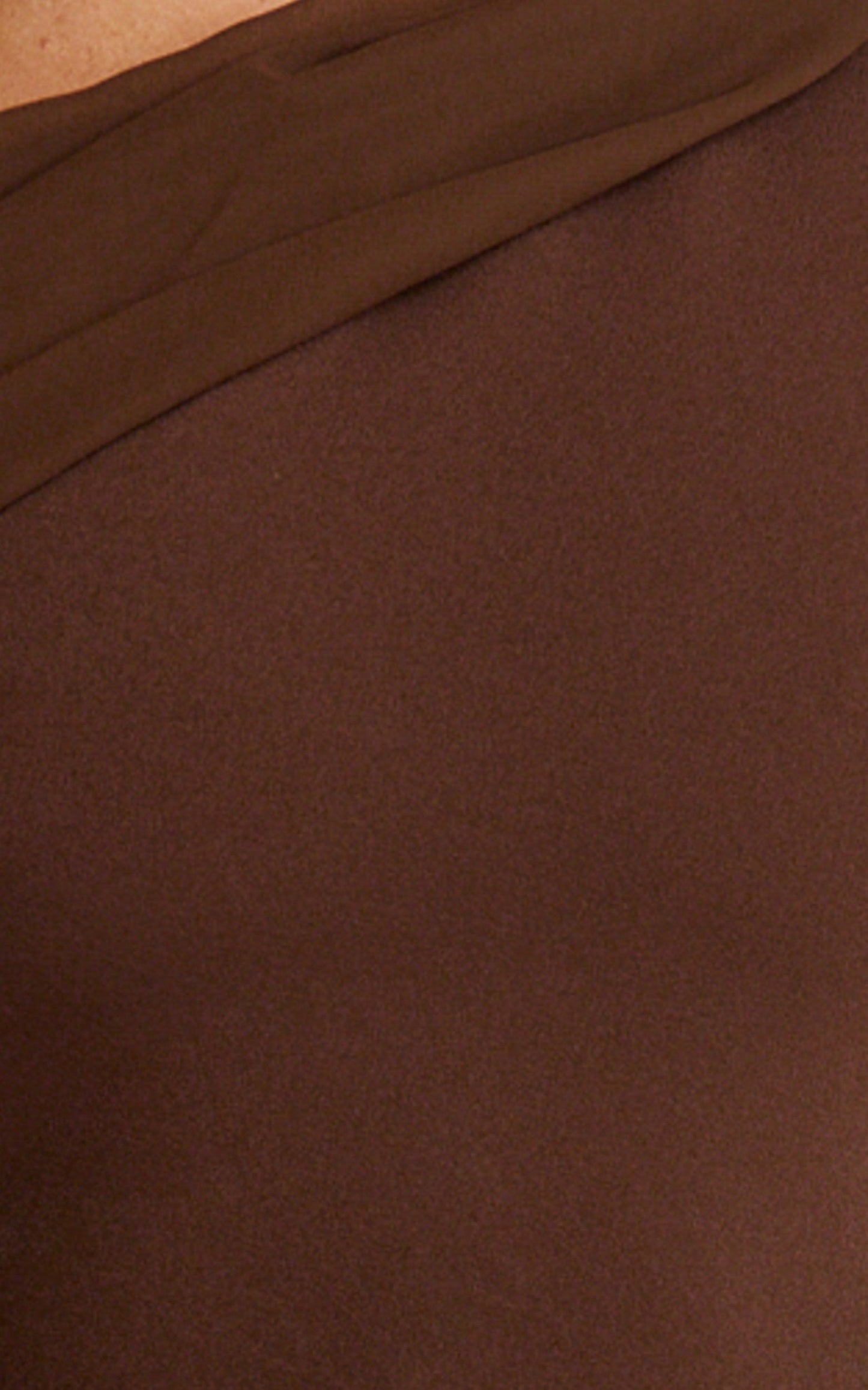 Helen Maxi Dress - One Shoulder Draped Fitted Dress in Chocolate