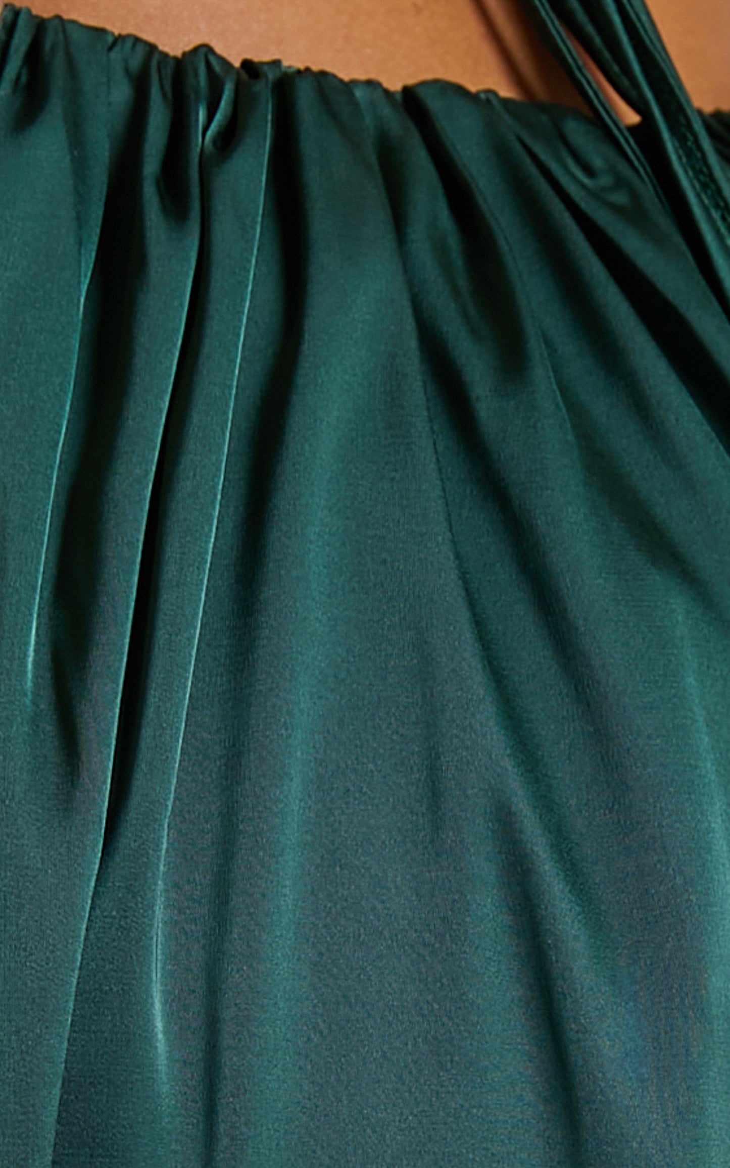I Want The World To Know Dress in Emerald Satin