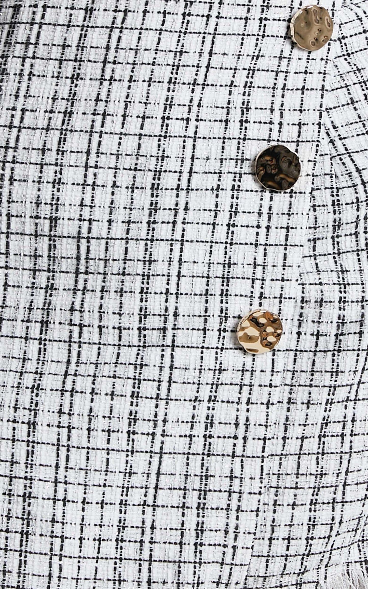 Icie Skort - Tweed Wrap Front Skort in White & Black