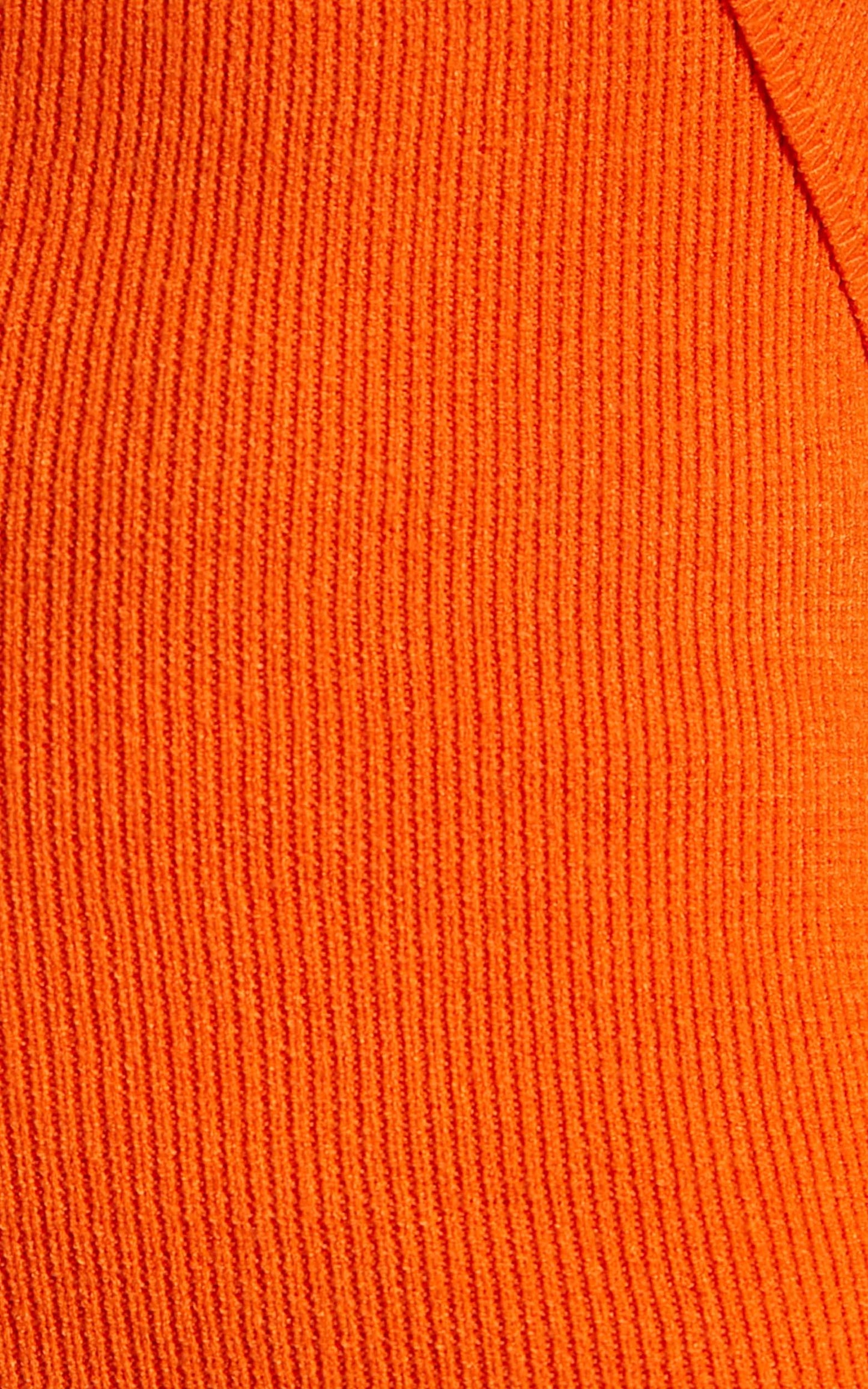 Irmia Twist Front Knit Midi Dress in Orange