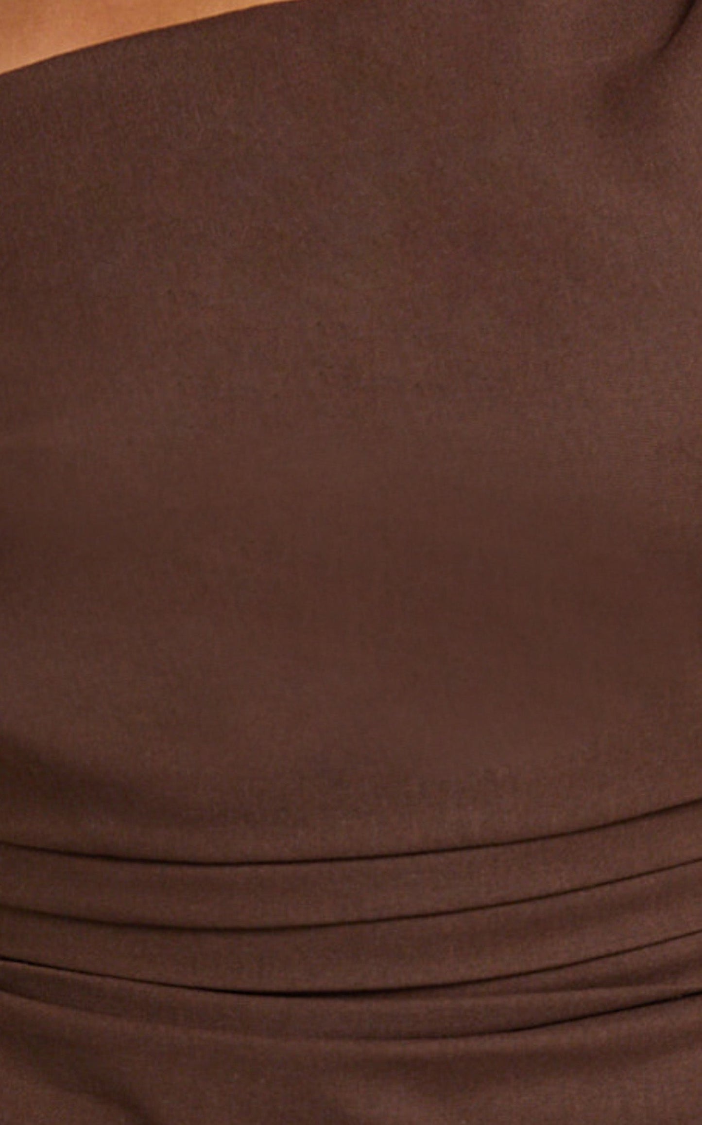 Ivy Top - Linen Off Shoulder Tie Top in Chocolate