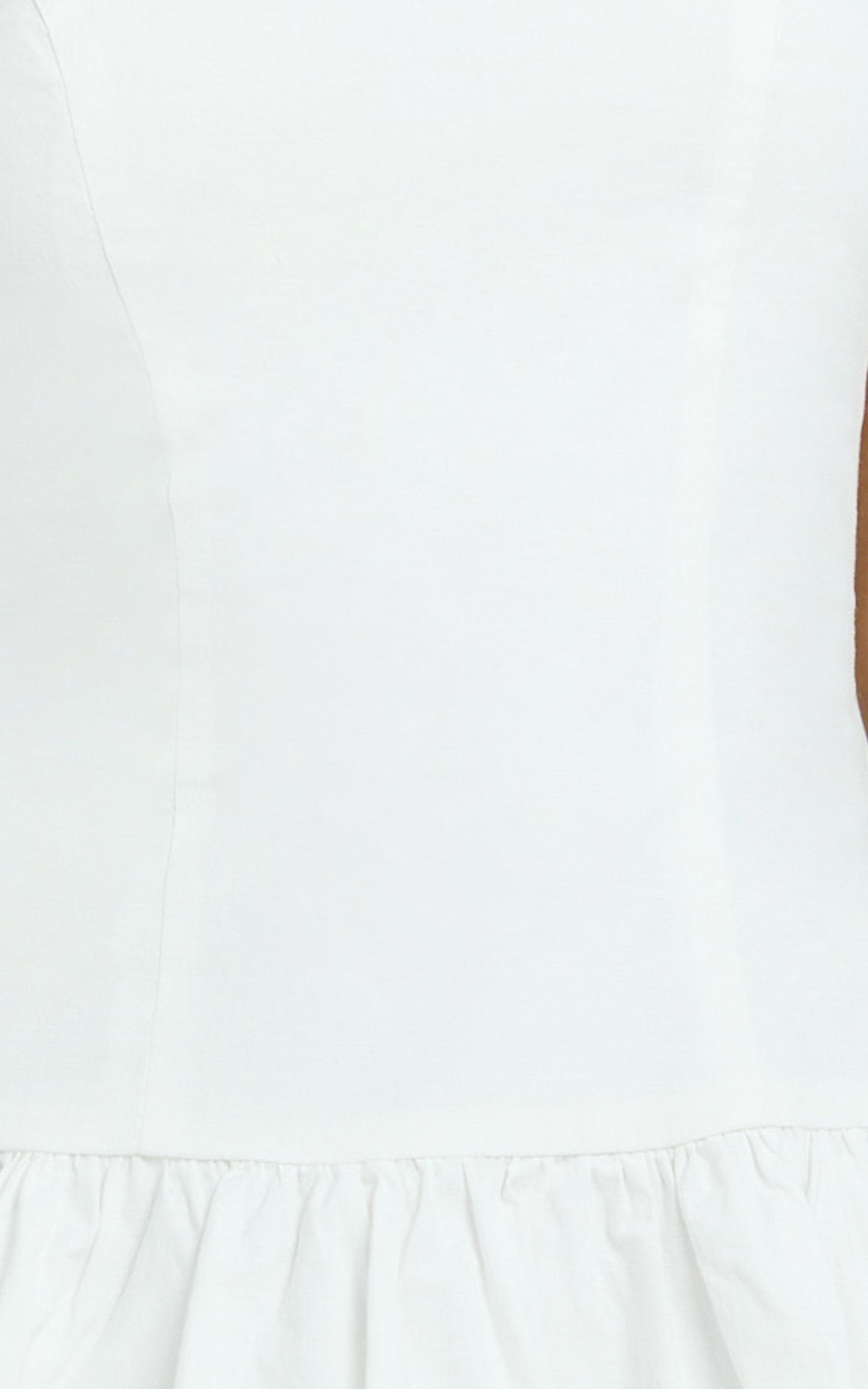 Izira Mini Dress - Boat Neck Drop Waist Shift Dress in White