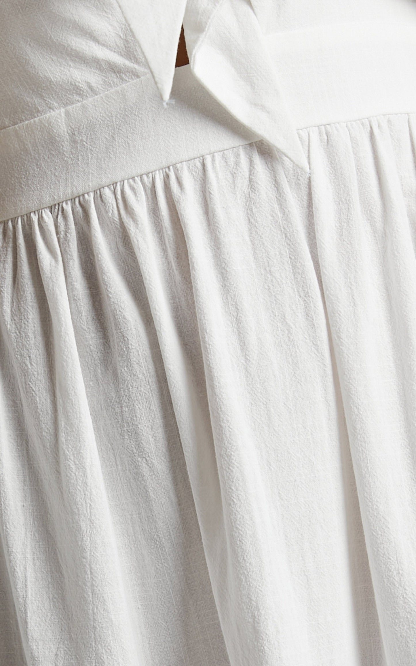 Janiellay Midi Dress - Strapless Tiered Dress in Ivory