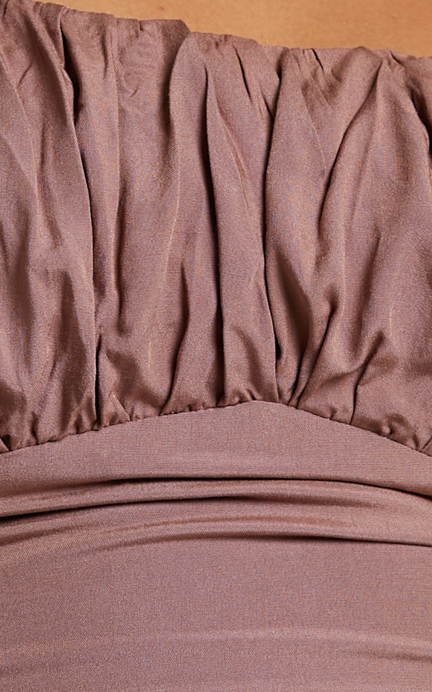 Jaye Top - Ruched Bust Crop Top in Brown