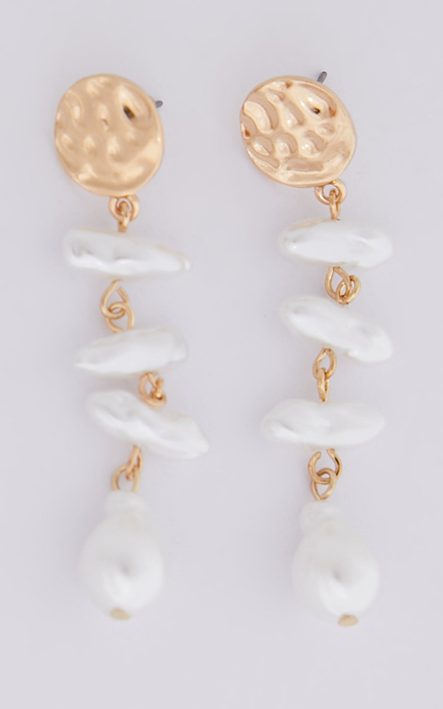 Narrie Earrings - Pearl Drop Earrings in Gold