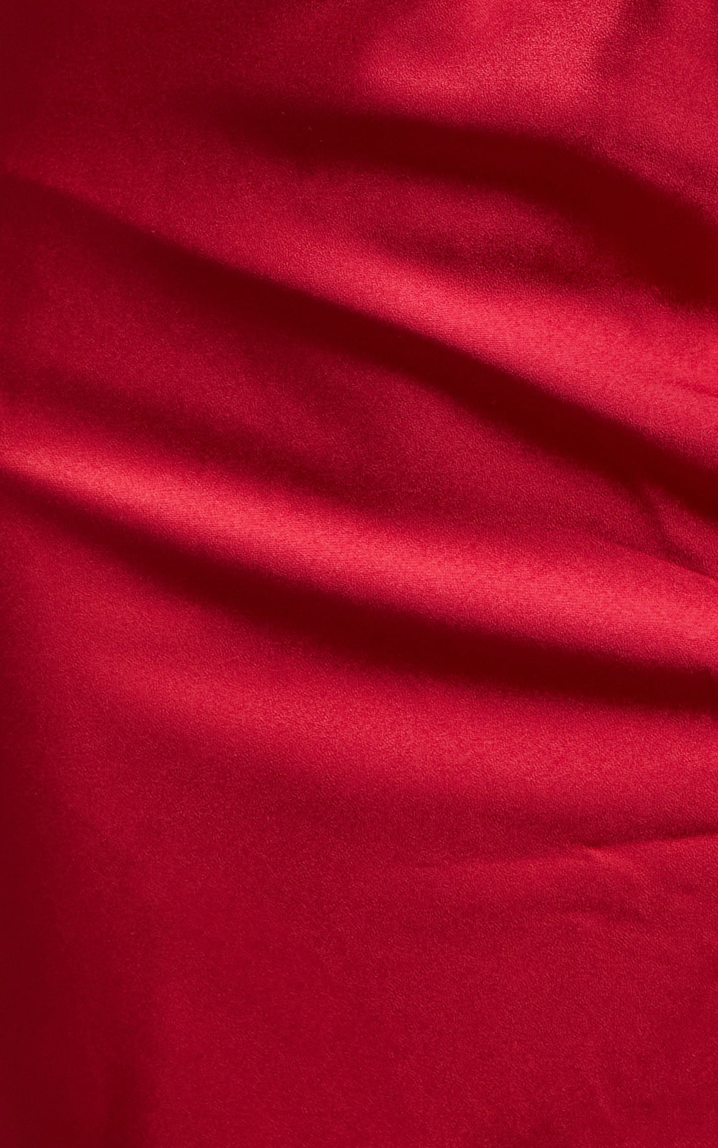 Kaniva Midi Dress - One Shoulder Open Back Dress in Red