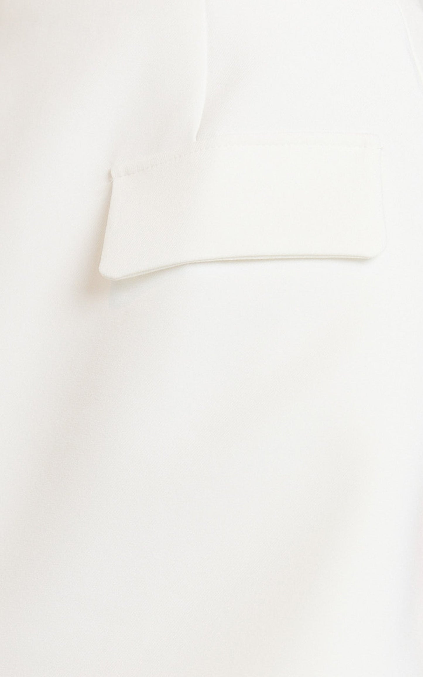 Karlene Mini Skirt - Tulip Shape Pocket Flap Skirt in White