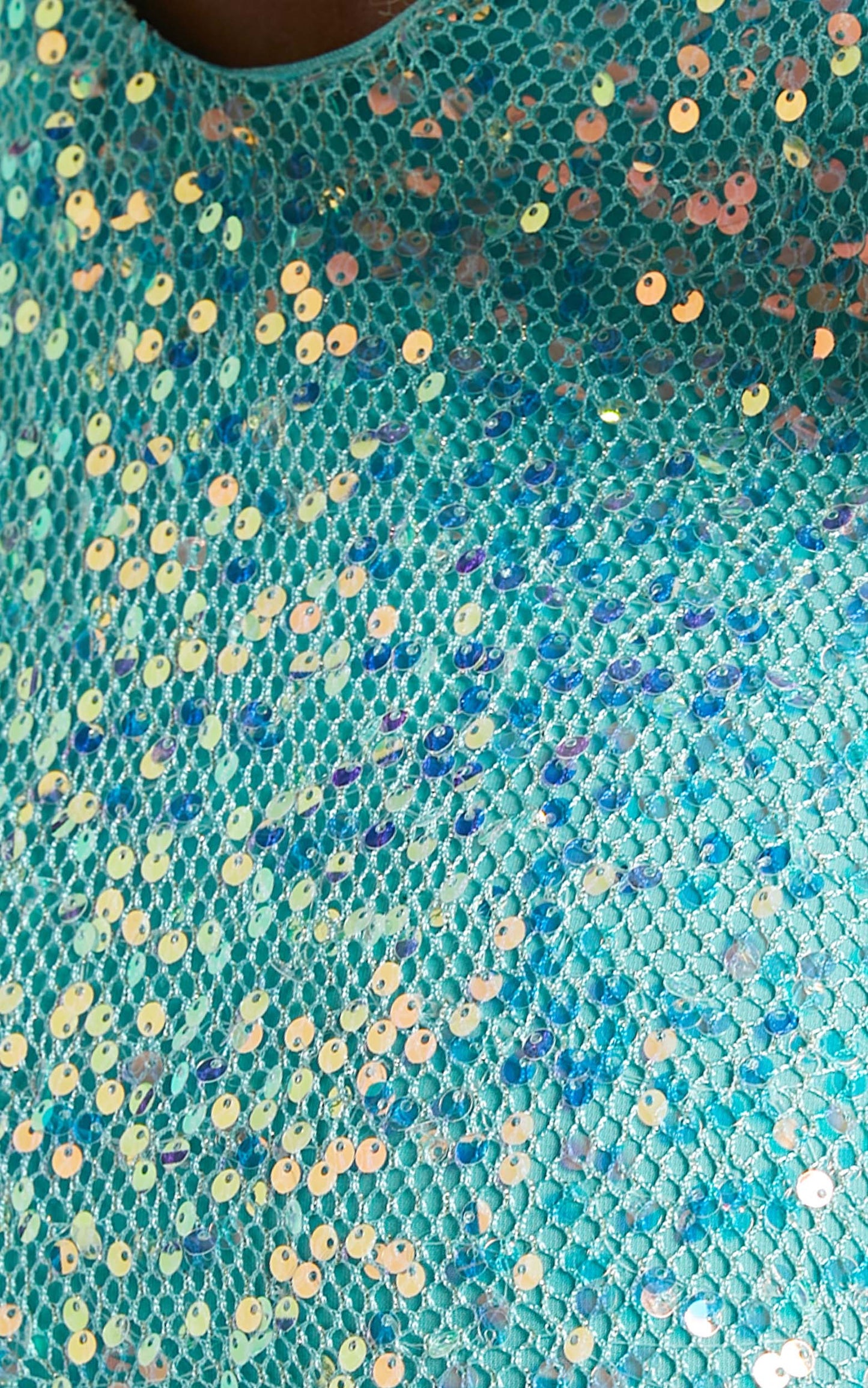 Runaway The Label - Karolina Midi Dress - Scoop Neck Dress in Aqua Sequin