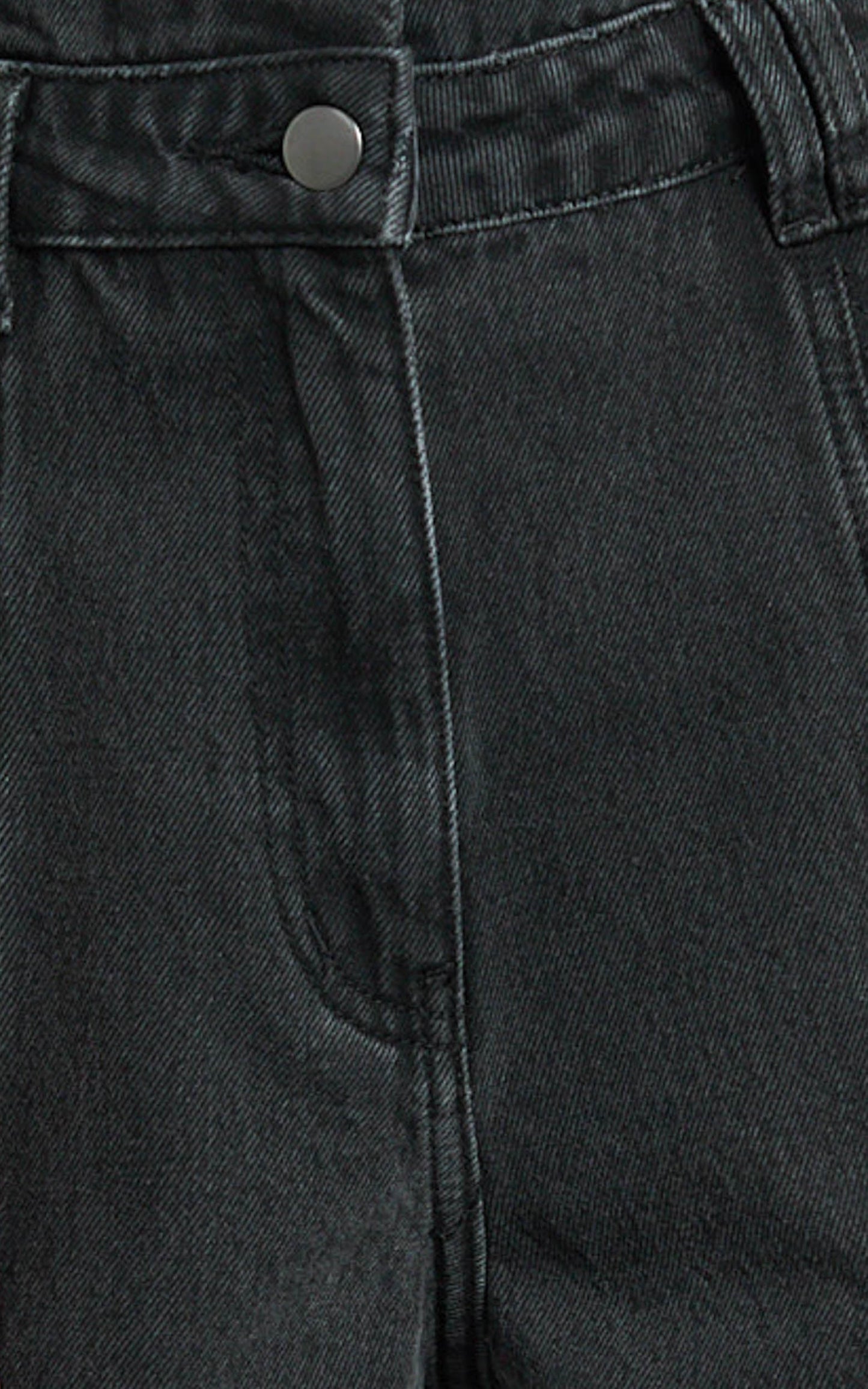 Kayla Shorts - High Waisted A Line Denim Shorts in Washed Black
