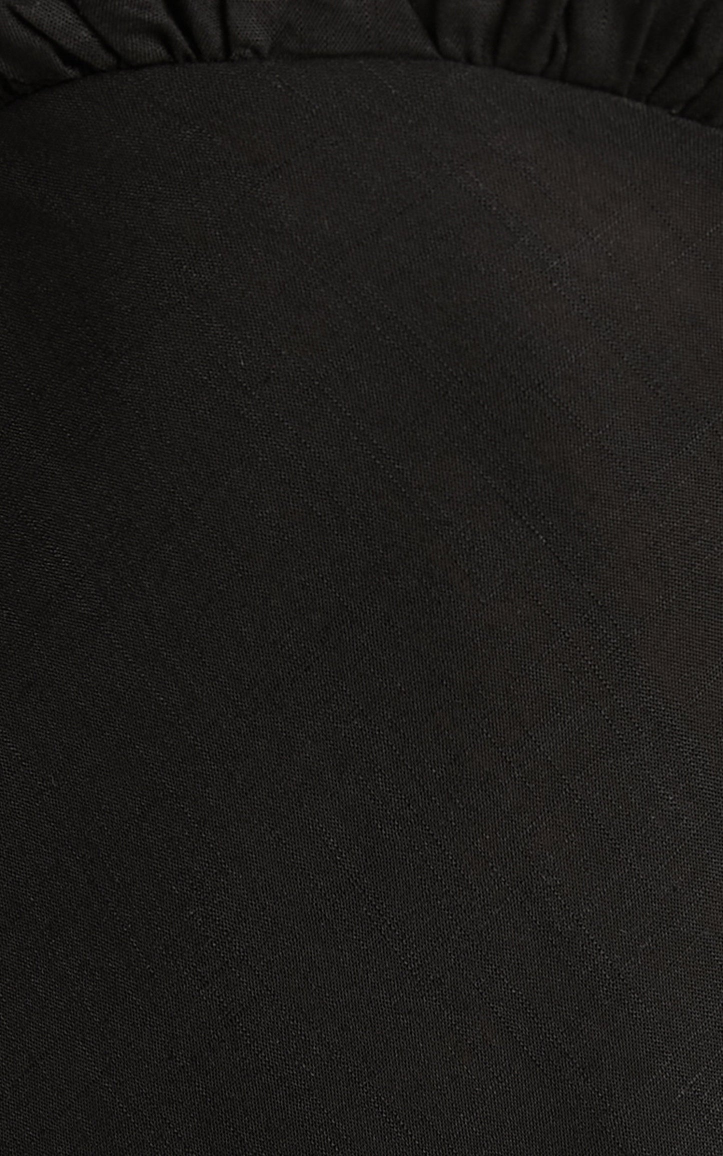Kelly Mini Dress - Linen Look Plunge Dress in Black