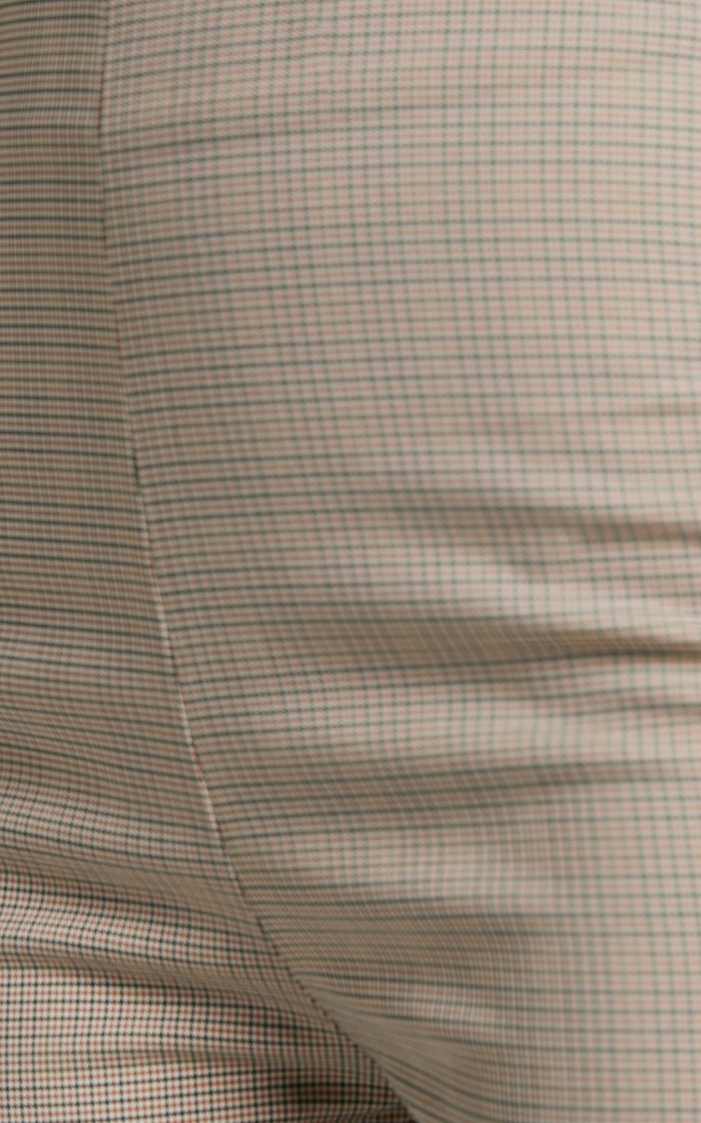 Khizza Pants - High Waisted Side Split Pants in Brown Pink Check
