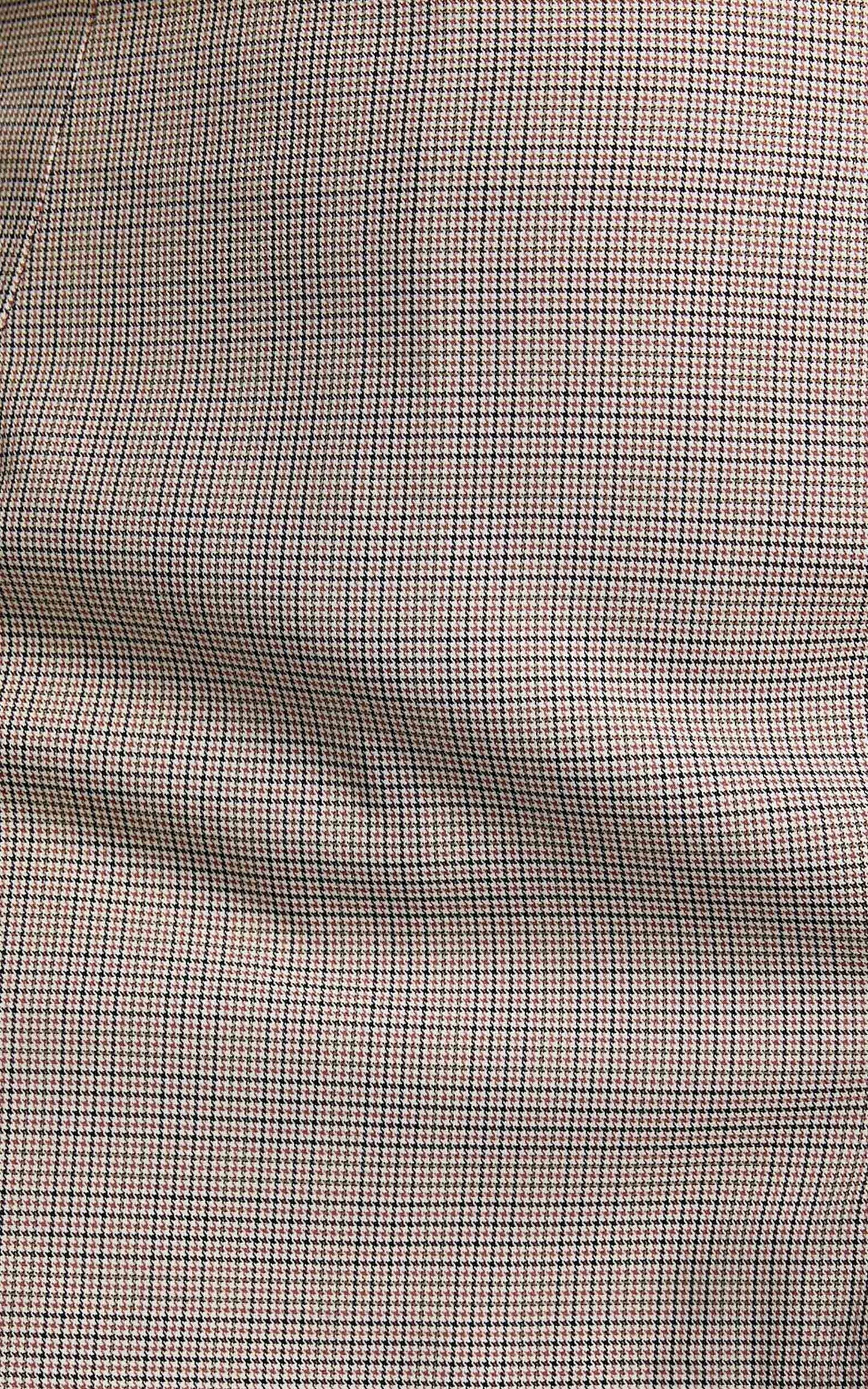 Khizza Skort - Wrap Front Skort in Brown Pink Check