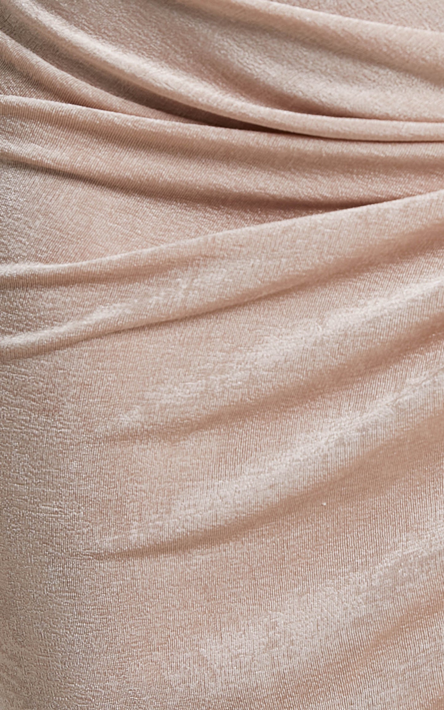 Kianni Knot Front Draped Midi Skirt in Sand