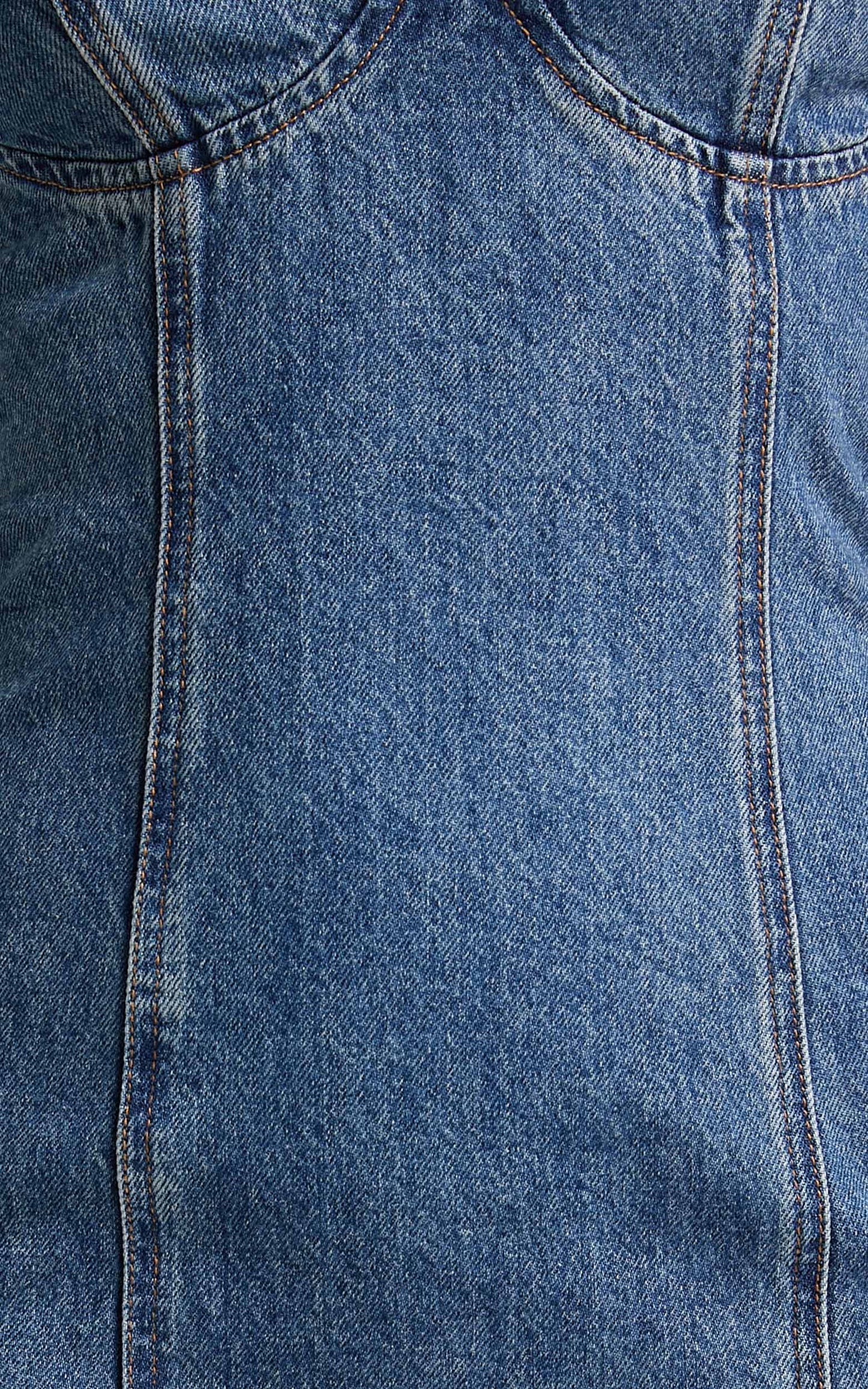 Lioness - Smokeshow Strapless Dress in BLUE DENIM